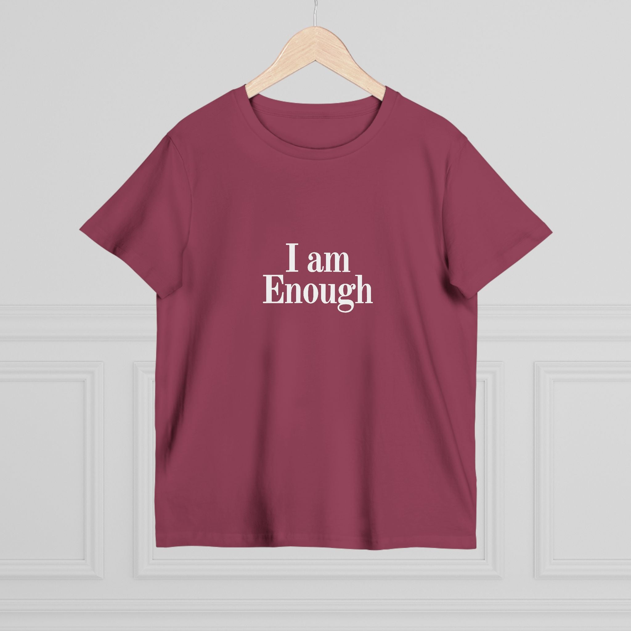 Women’s Tee — “I Am Enough” Minimalist Affirmation Shirt