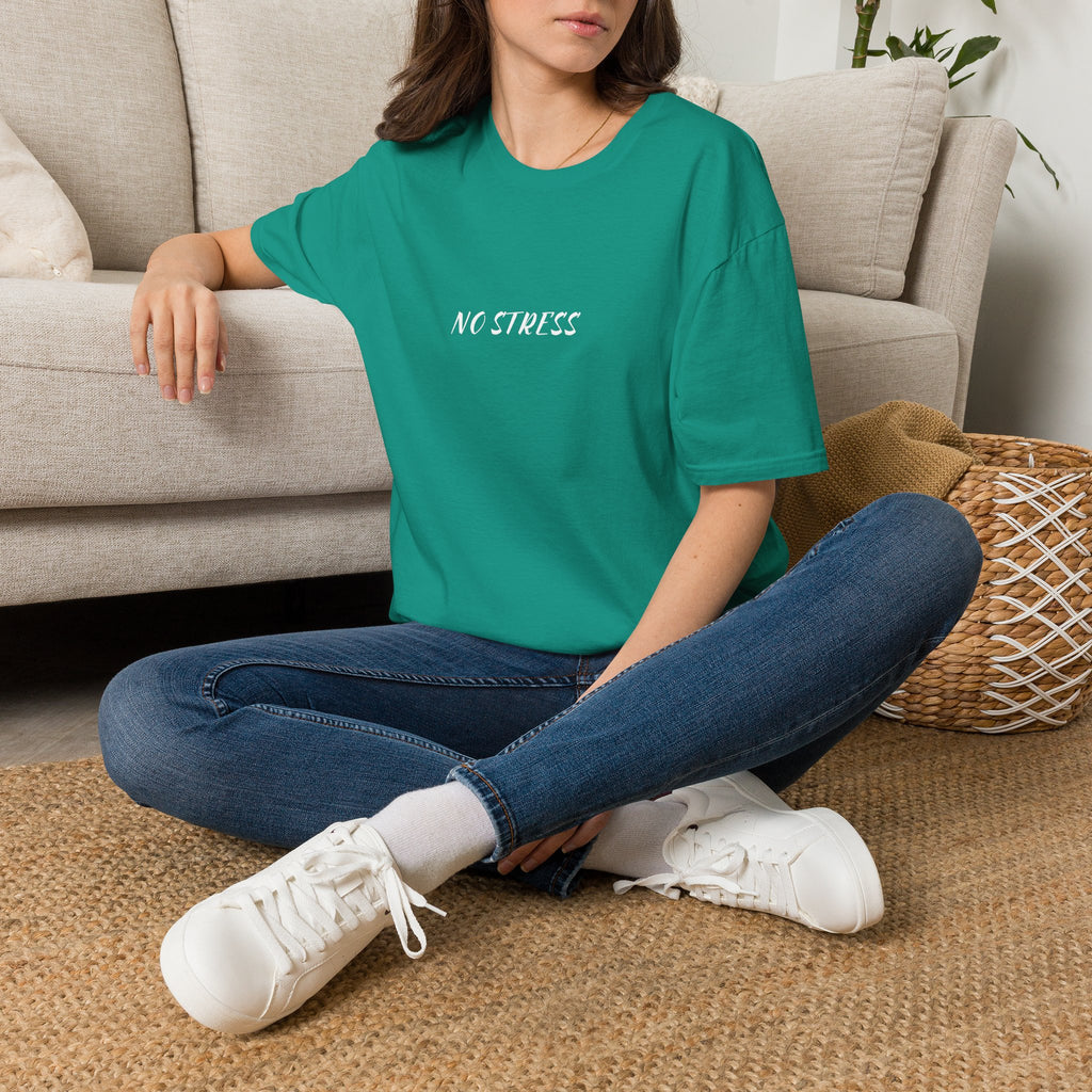 No Stress Tee | Minimalist Quote Shirt | Casual Everyday Graphic T-Shirt