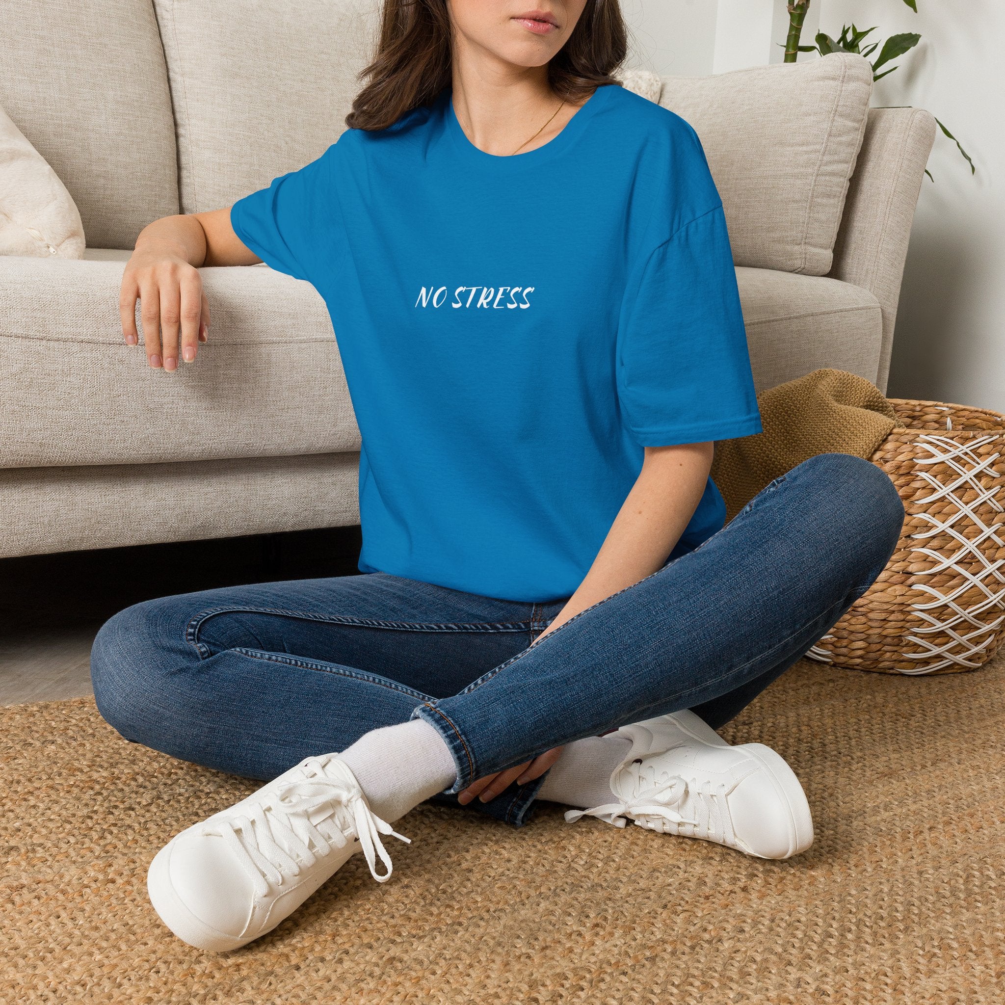 No Stress Tee | Minimalist Quote Shirt | Casual Everyday Graphic T-Shirt