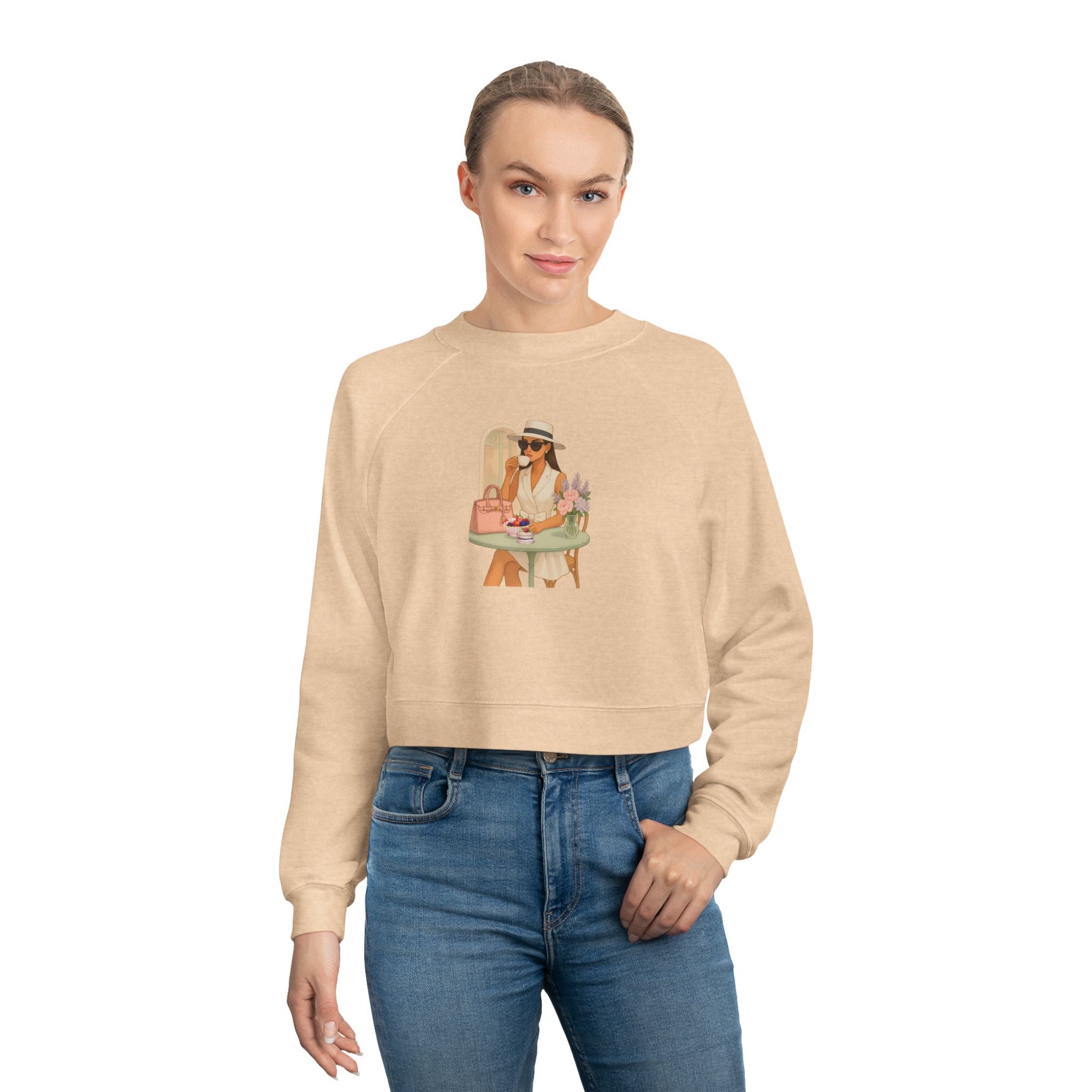 Parisian Fashion Girl Sweatshirt  Elegant French Inspired Cozy Chic Pullover