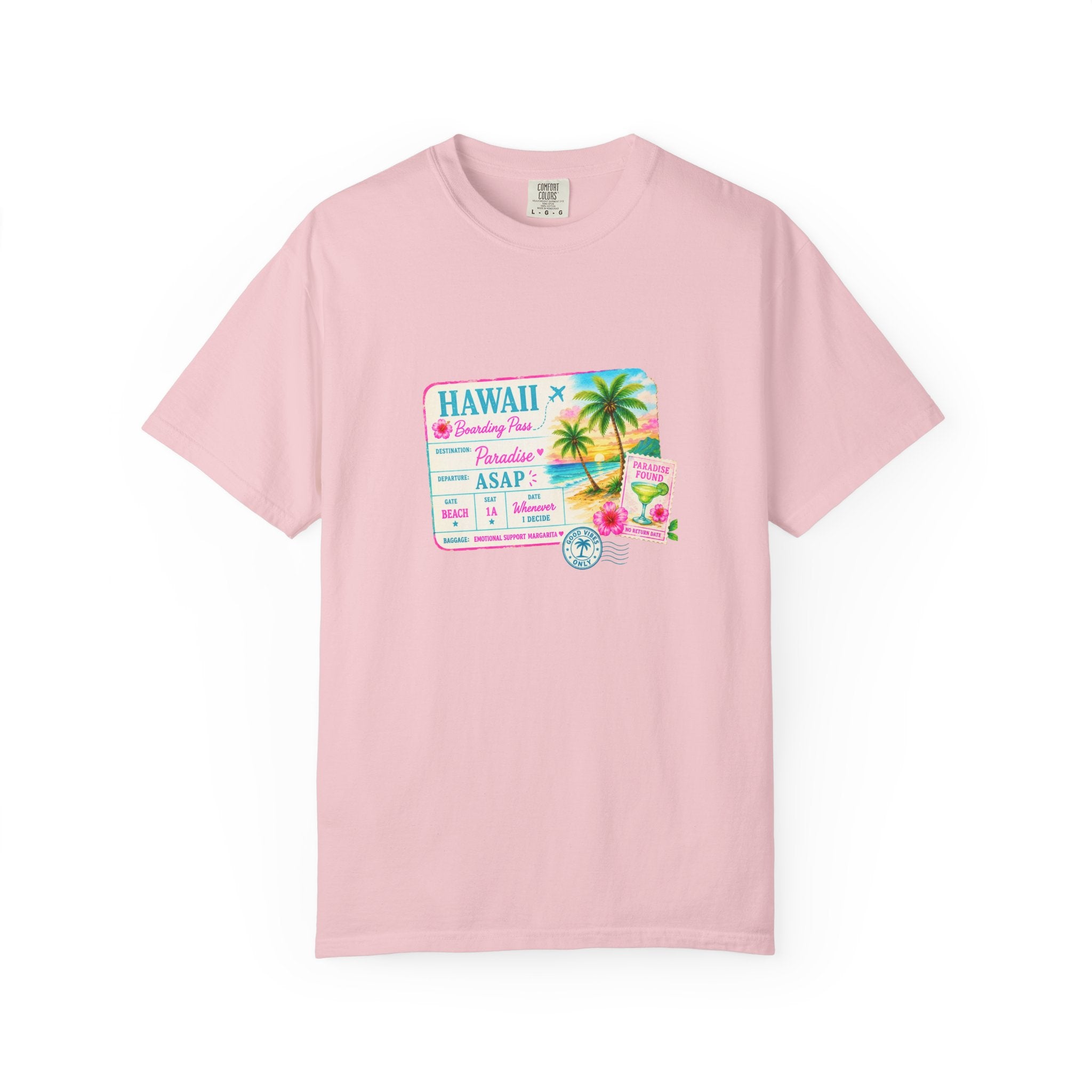 Hawaii Vacation Passport T-Shirt — Tropical Palm Retro Travel Tee