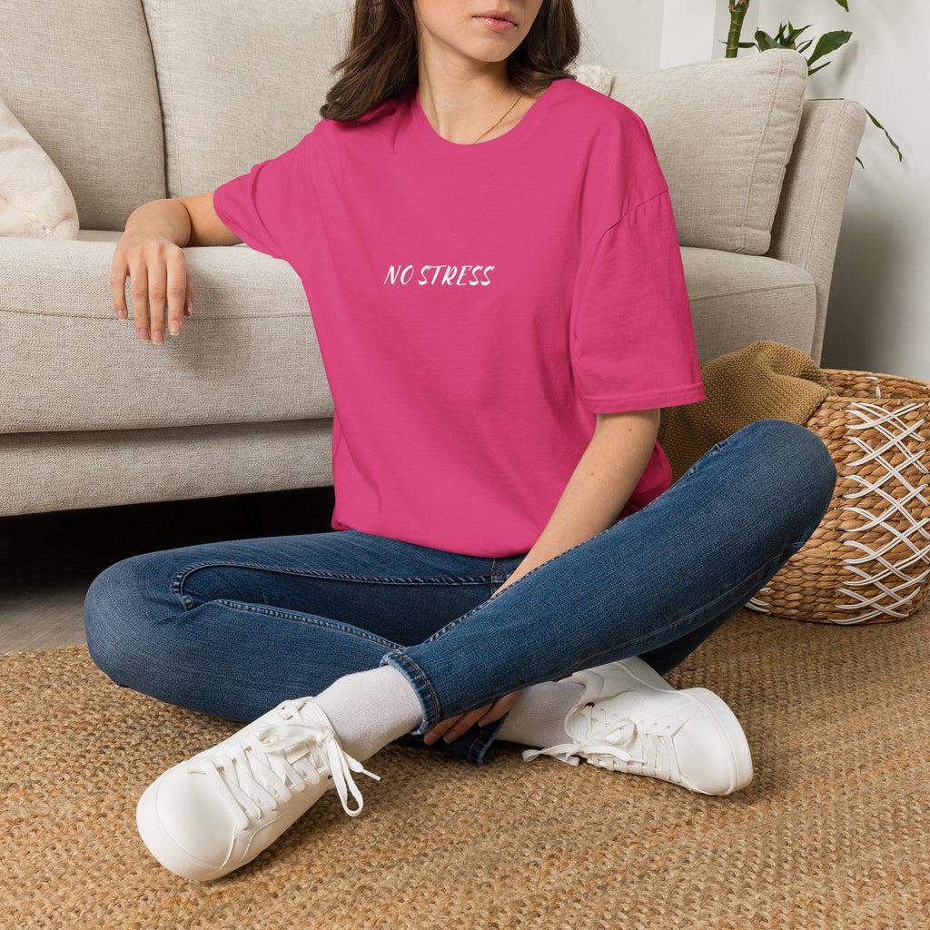 No Stress Tee | Minimalist Quote Shirt | Casual Everyday Graphic T-Shirt