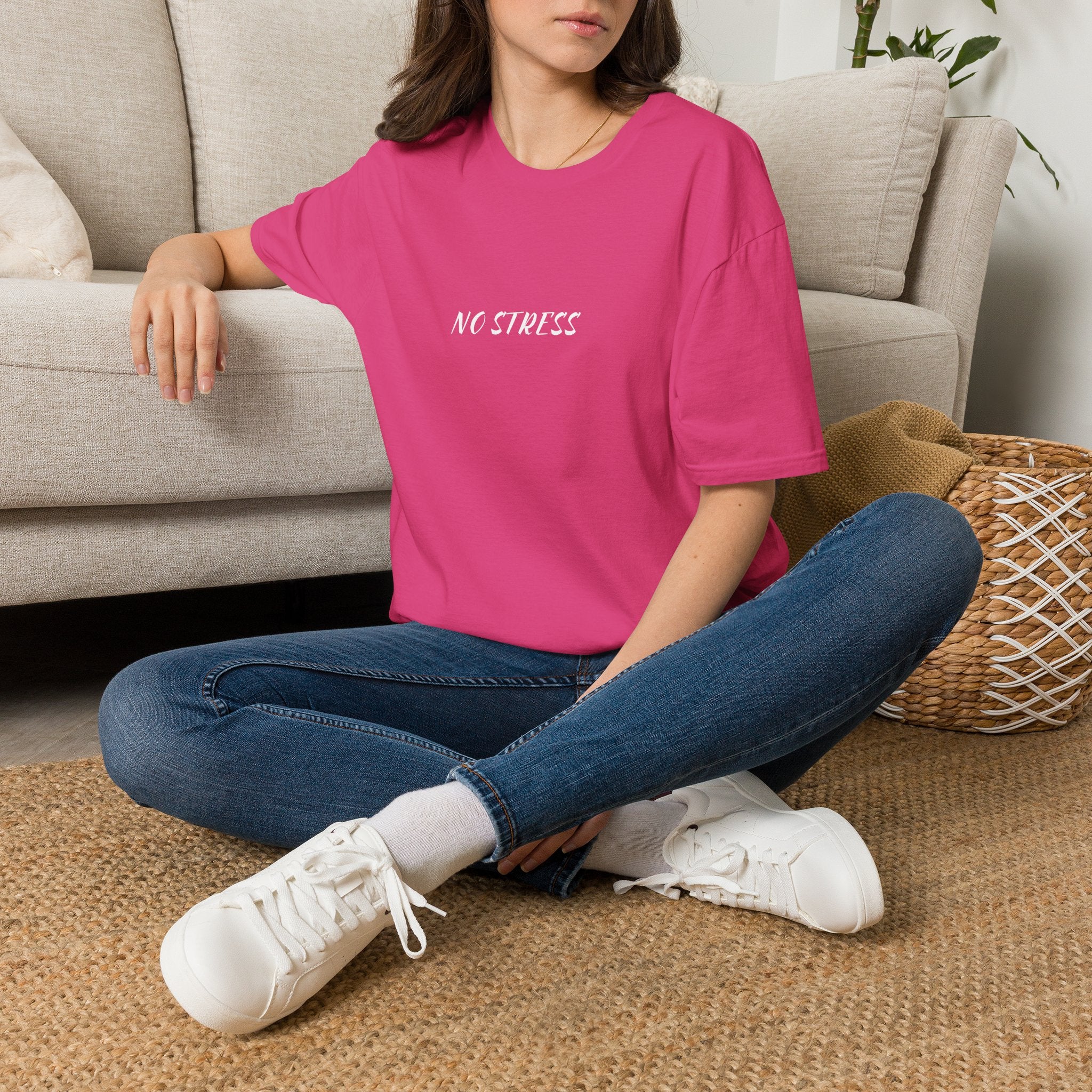 No Stress Tee | Minimalist Quote Shirt | Casual Everyday Graphic T-Shirt