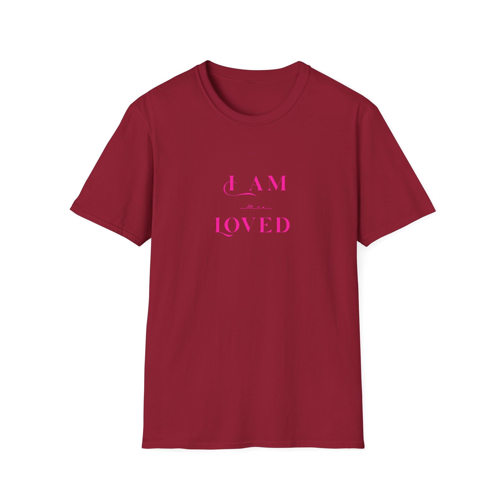 I Am Loved T‑Shirt — Pink Script Inspirational Tee
