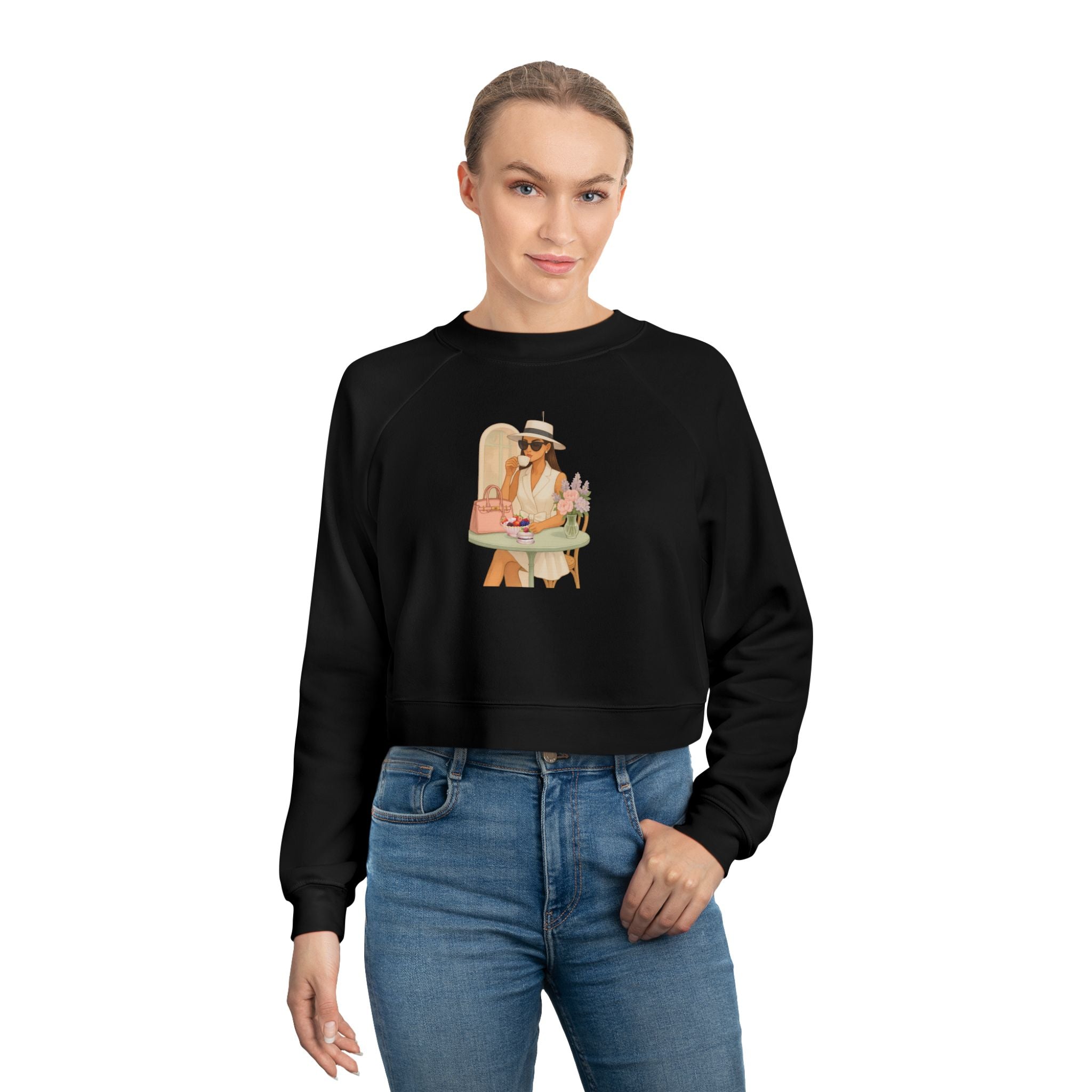 Parisian Fashion Girl Sweatshirt  Elegant French Inspired Cozy Chic Pullover
