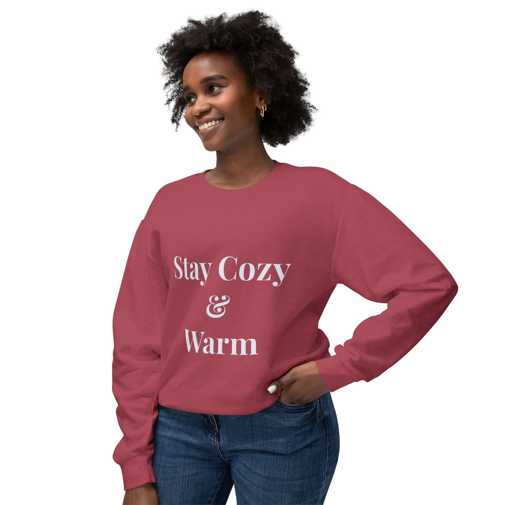 Stay Cozy & Warm Sweatshirt — Cozy Crewneck Pullover for Cold Weather