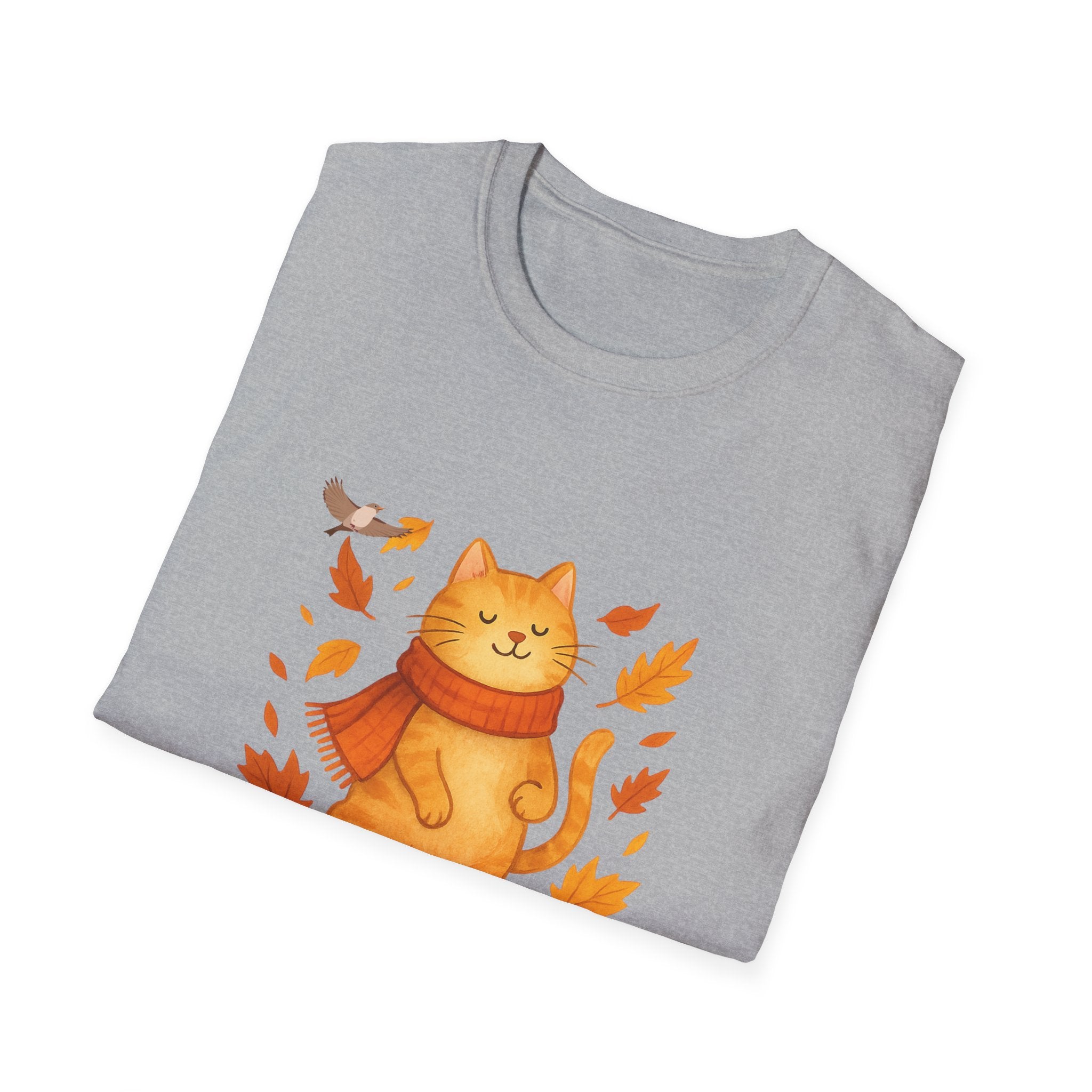 Cat Lover T-Shirt – Cozy Fall Vibes Tee, Funny Graphic Gift for Cat Moms