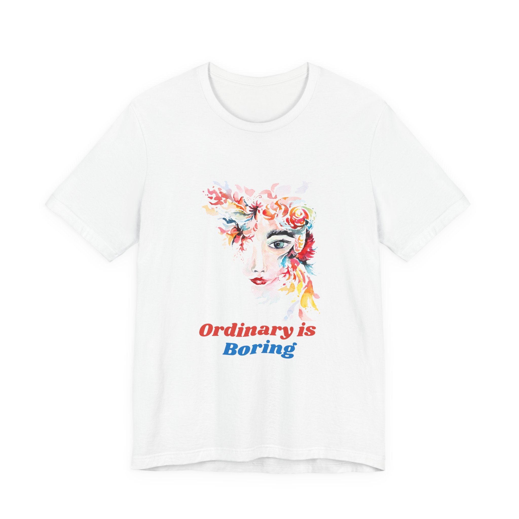 “Ordinary Is Boring” Floral Face Graphic Tee