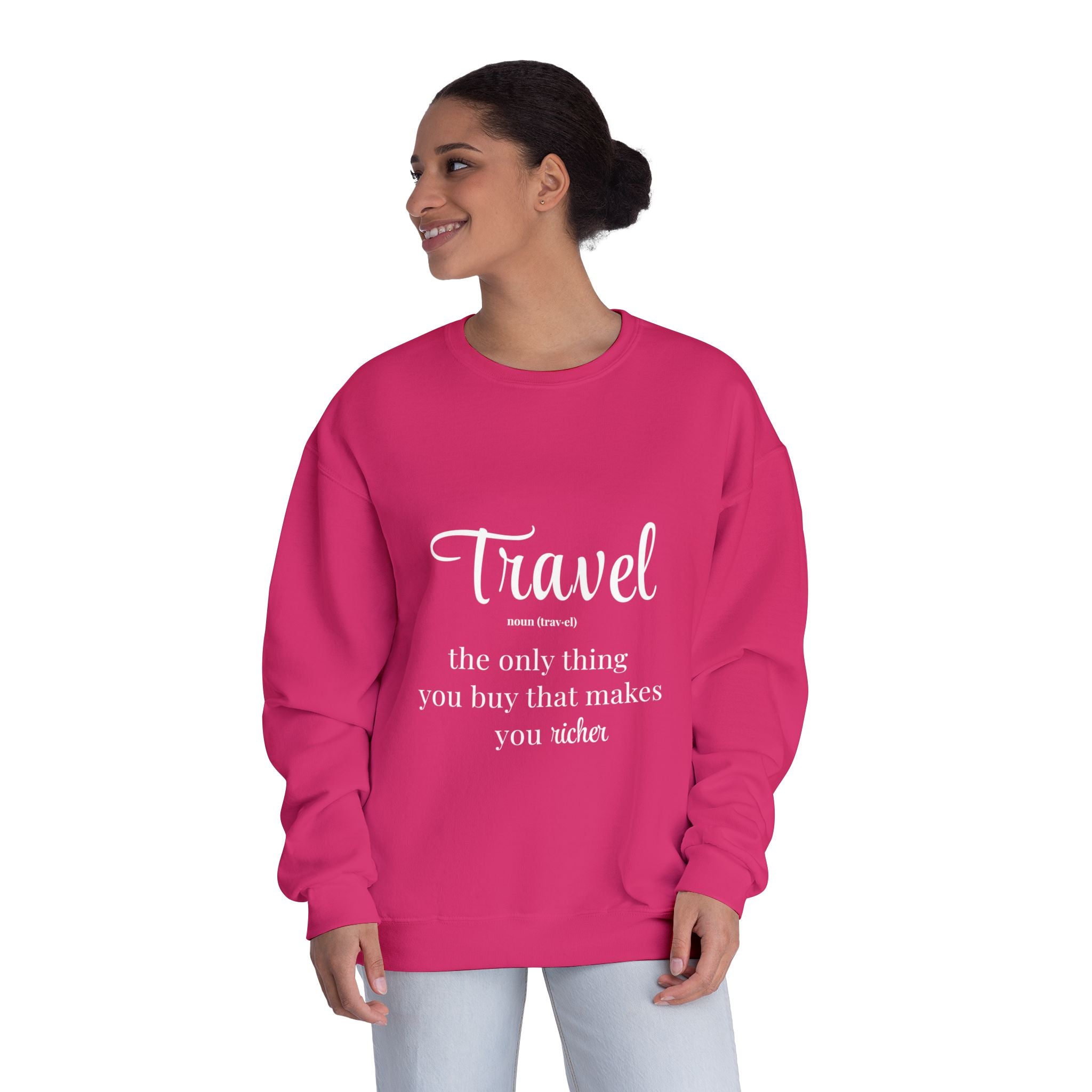 Classic White Crewneck Sweatshirt – Unisex Cozy Pullover