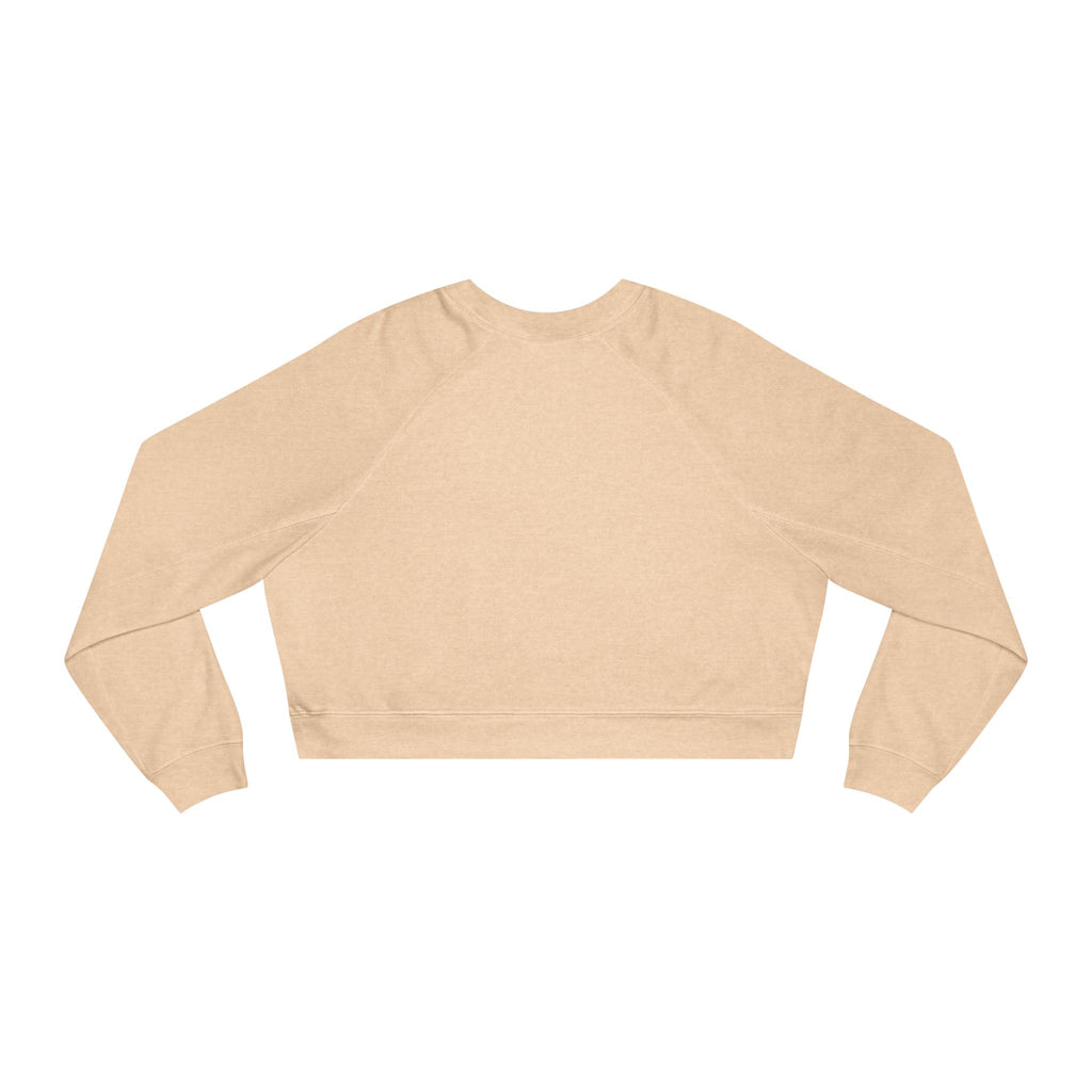 Cat Lover Cropped Fleece Pullover – Women’s Cozy Sweatshirt for Fall Fashion & Gifts