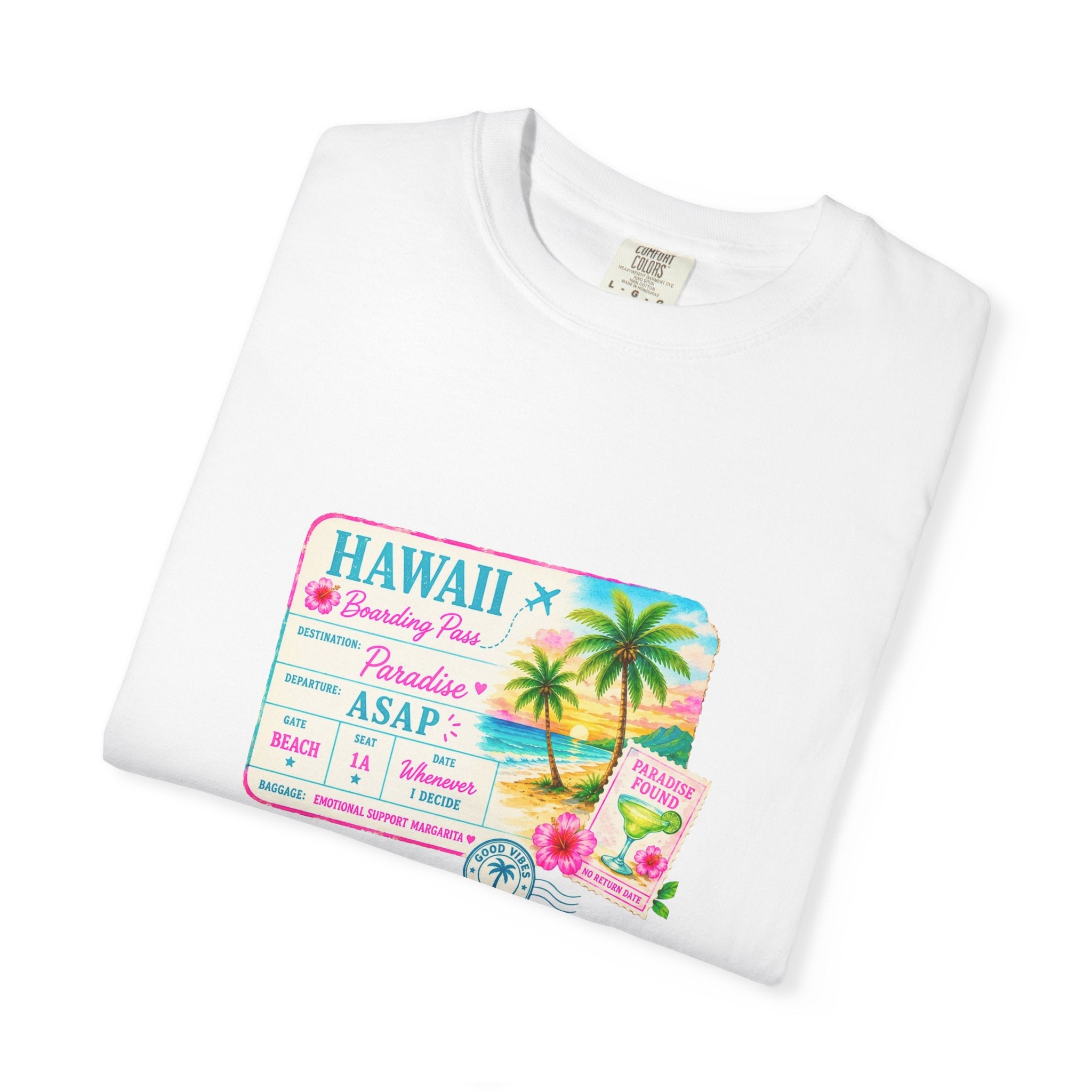 Hawaii Vacation Passport T-Shirt — Tropical Palm Retro Travel Tee