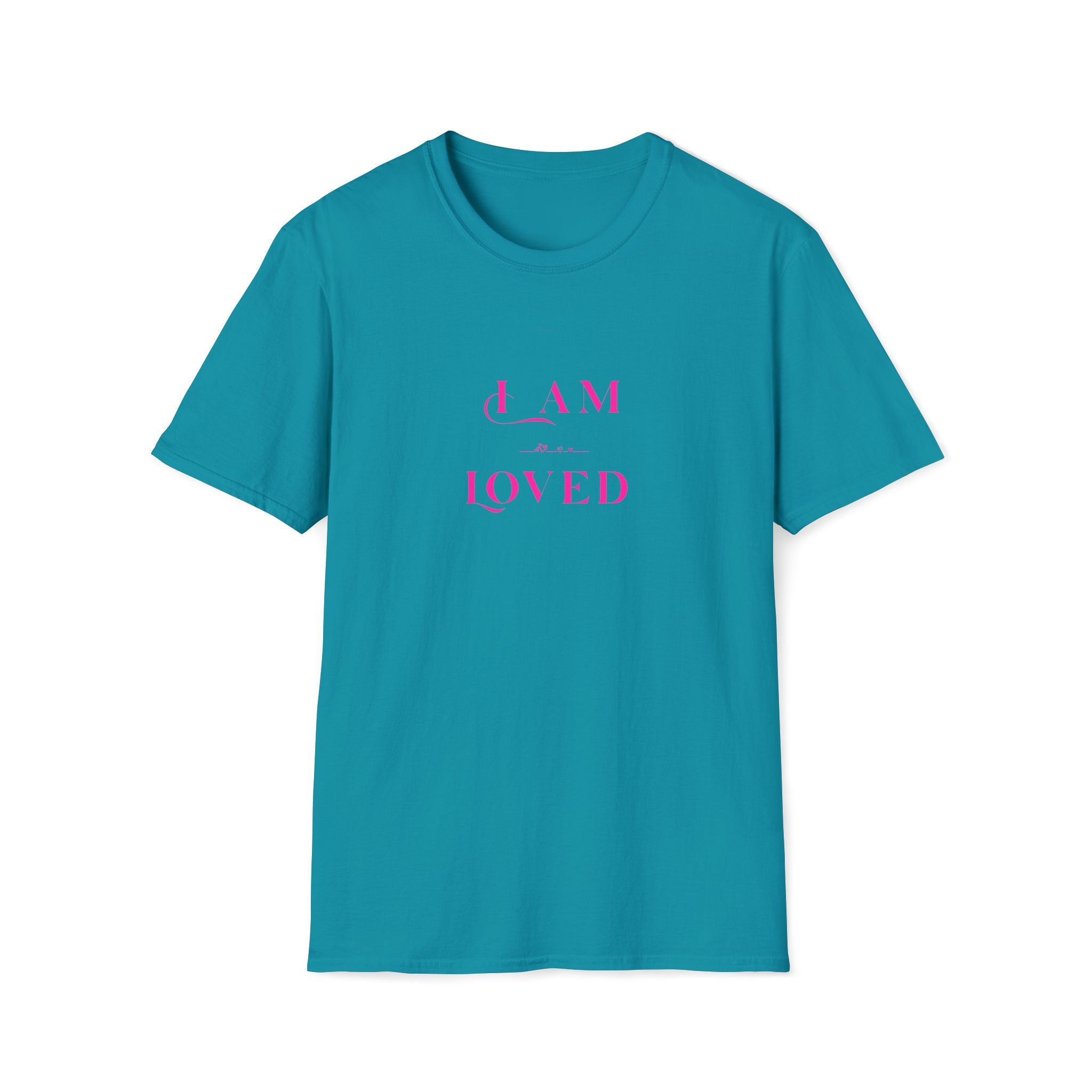I Am Loved T‑Shirt — Pink Script Inspirational Tee