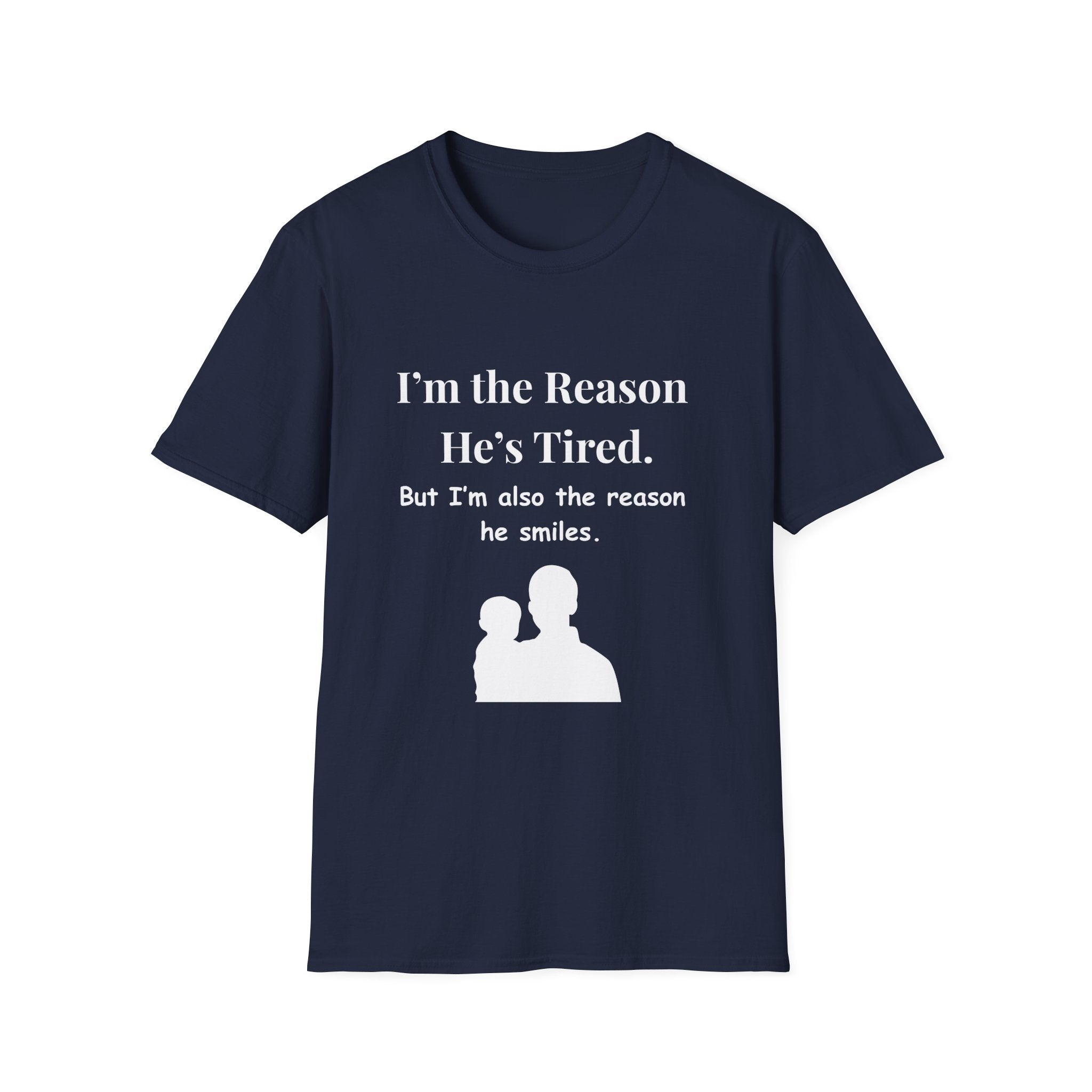 Funny Fathers Day Shirt Im the Reason Hes Tired Gift from Kids