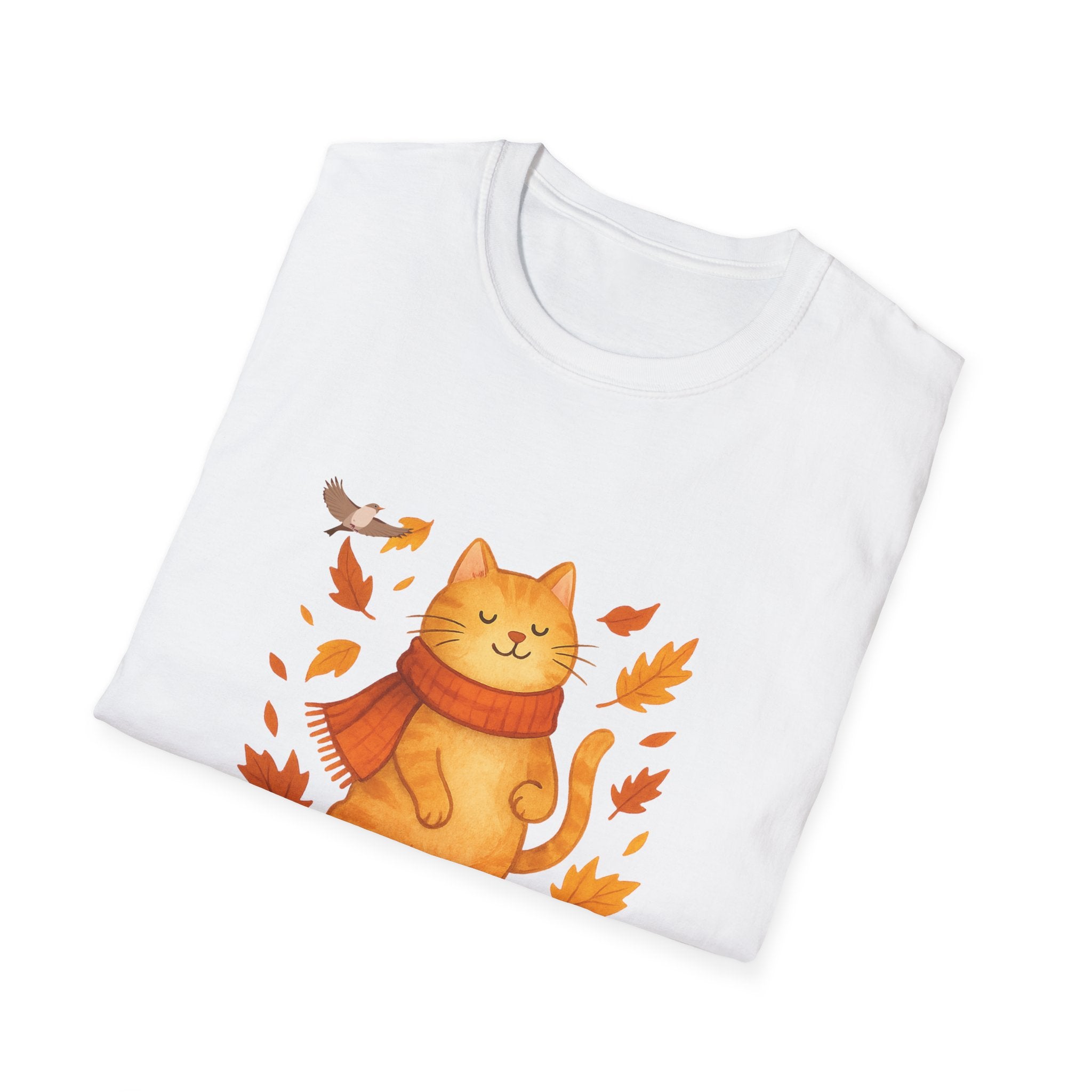 Cat Lover T-Shirt – Cozy Fall Vibes Tee, Funny Graphic Gift for Cat Moms
