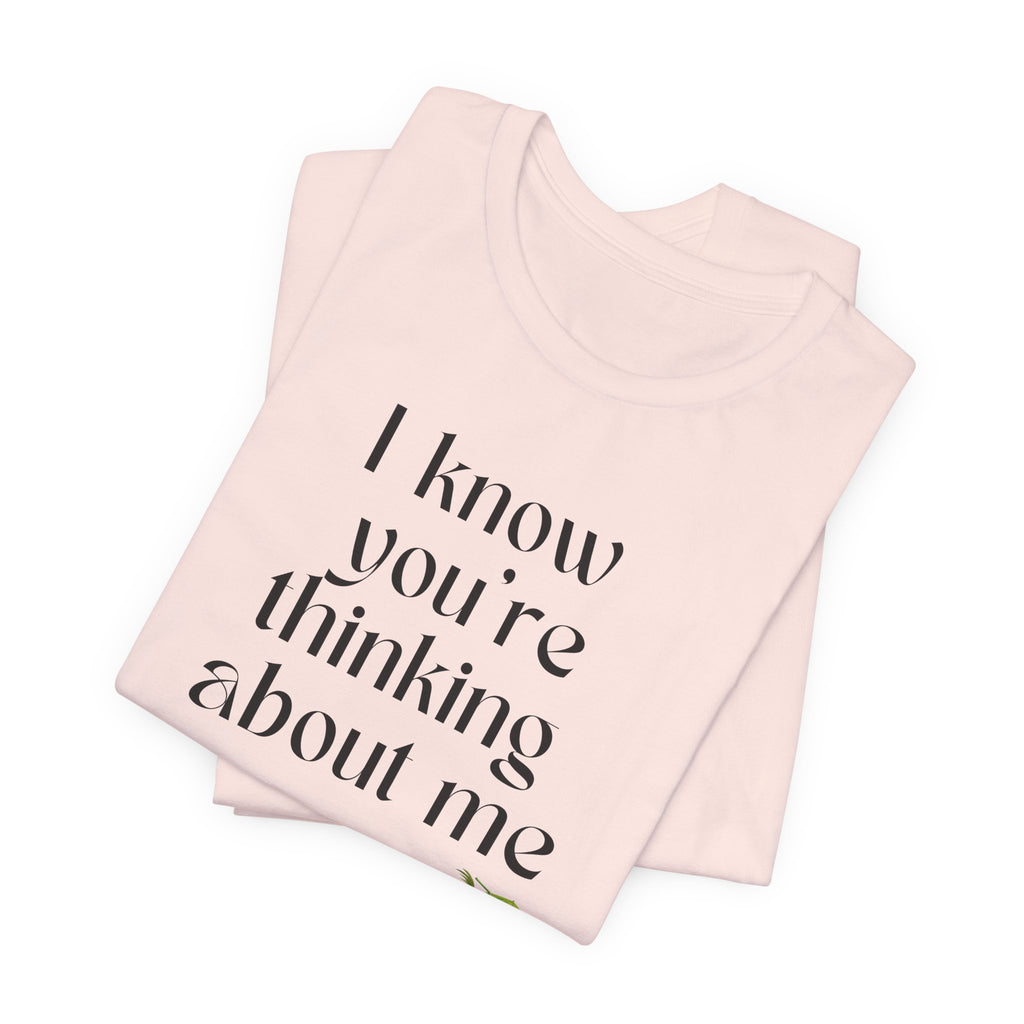 I know you're thinking about me Beach tee | Coconut drink graphic