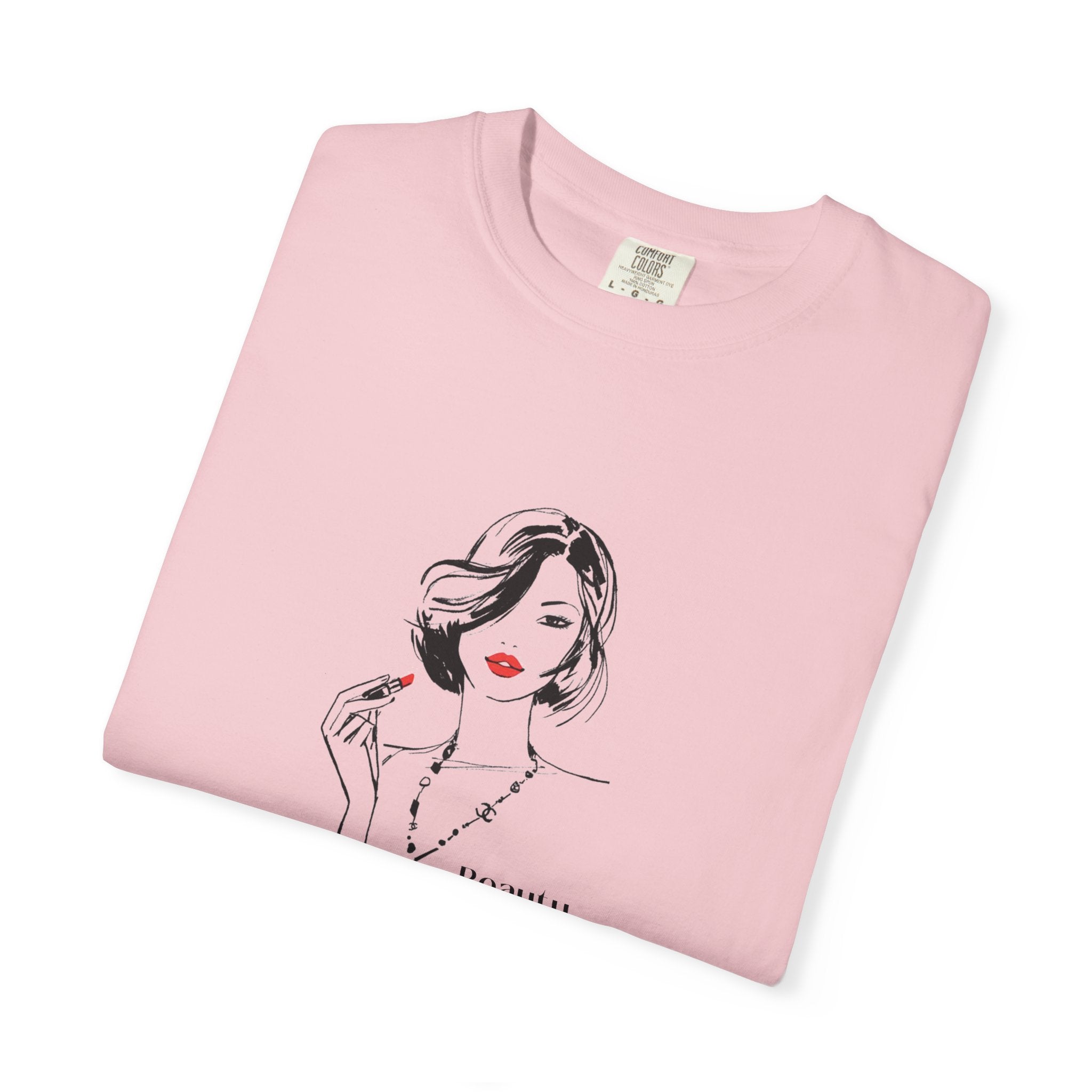 Minimalist Fashion Illustration T-Shirt — 'Beauty Matters' Graphic Tee