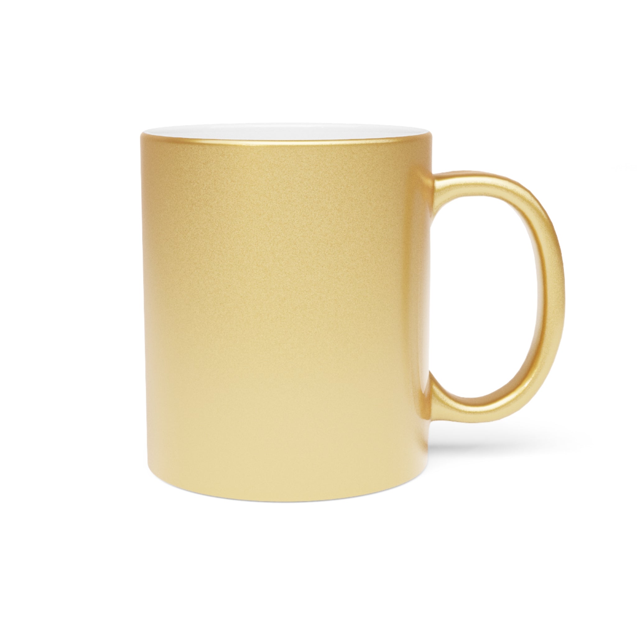 Metallic Floral Monogram Mug — Letter L Silver/Gold Coffee Cup