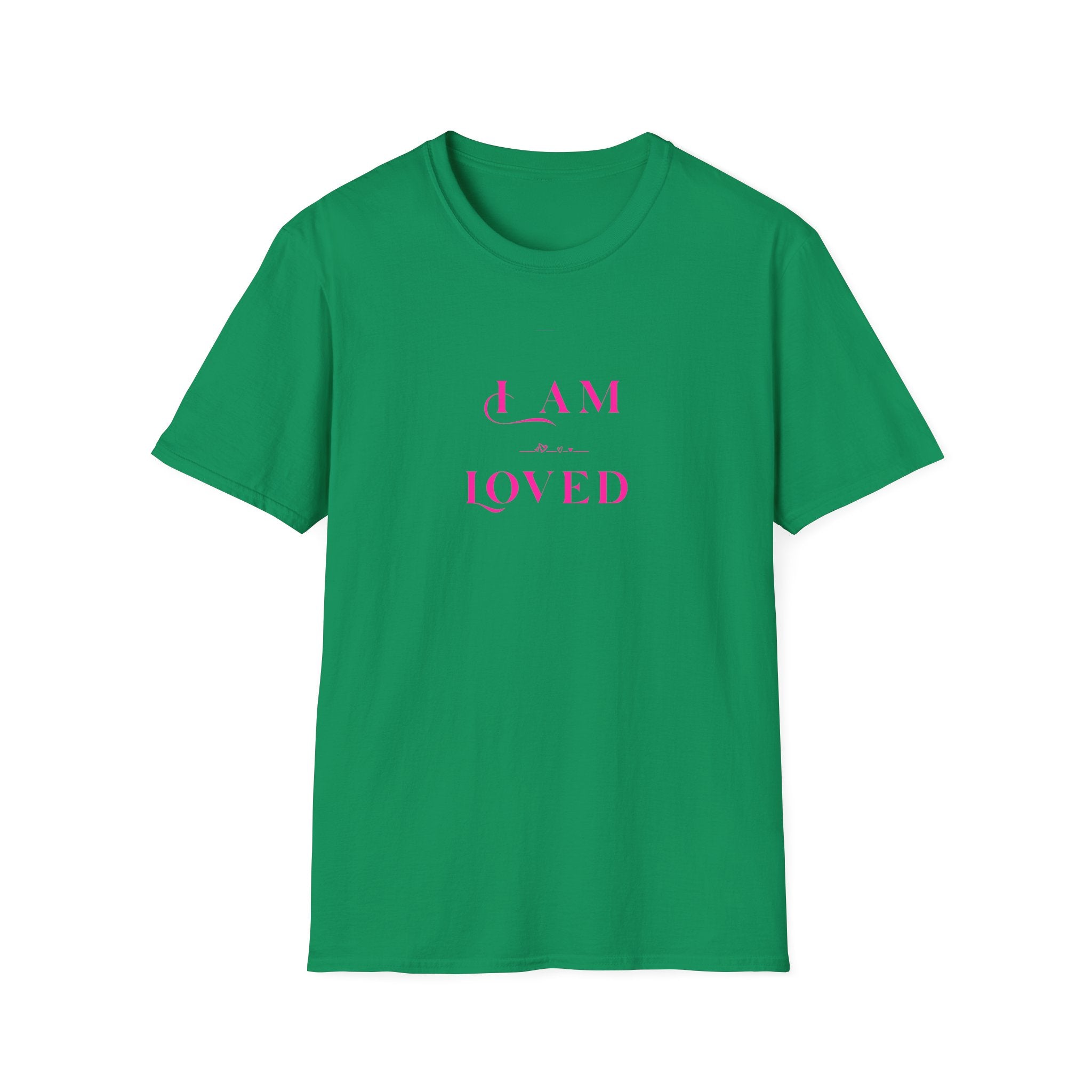 I Am Loved T‑Shirt — Pink Script Inspirational Tee