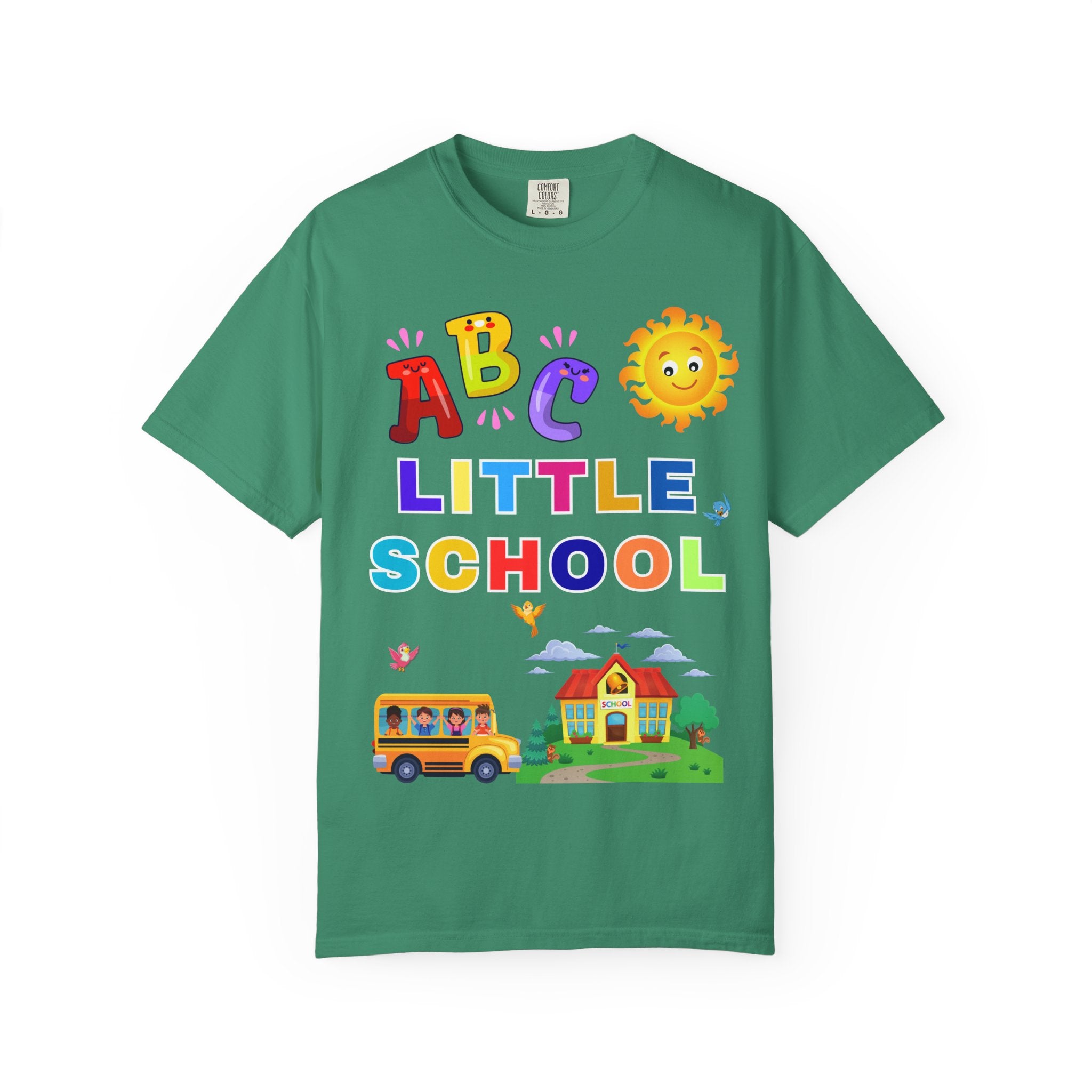 ABC Little School Unisex Garment-Dyed T-Shirt, Kids Learning Apparel, Back to School Shirt, Educational Gift, Fun Classroom Wear