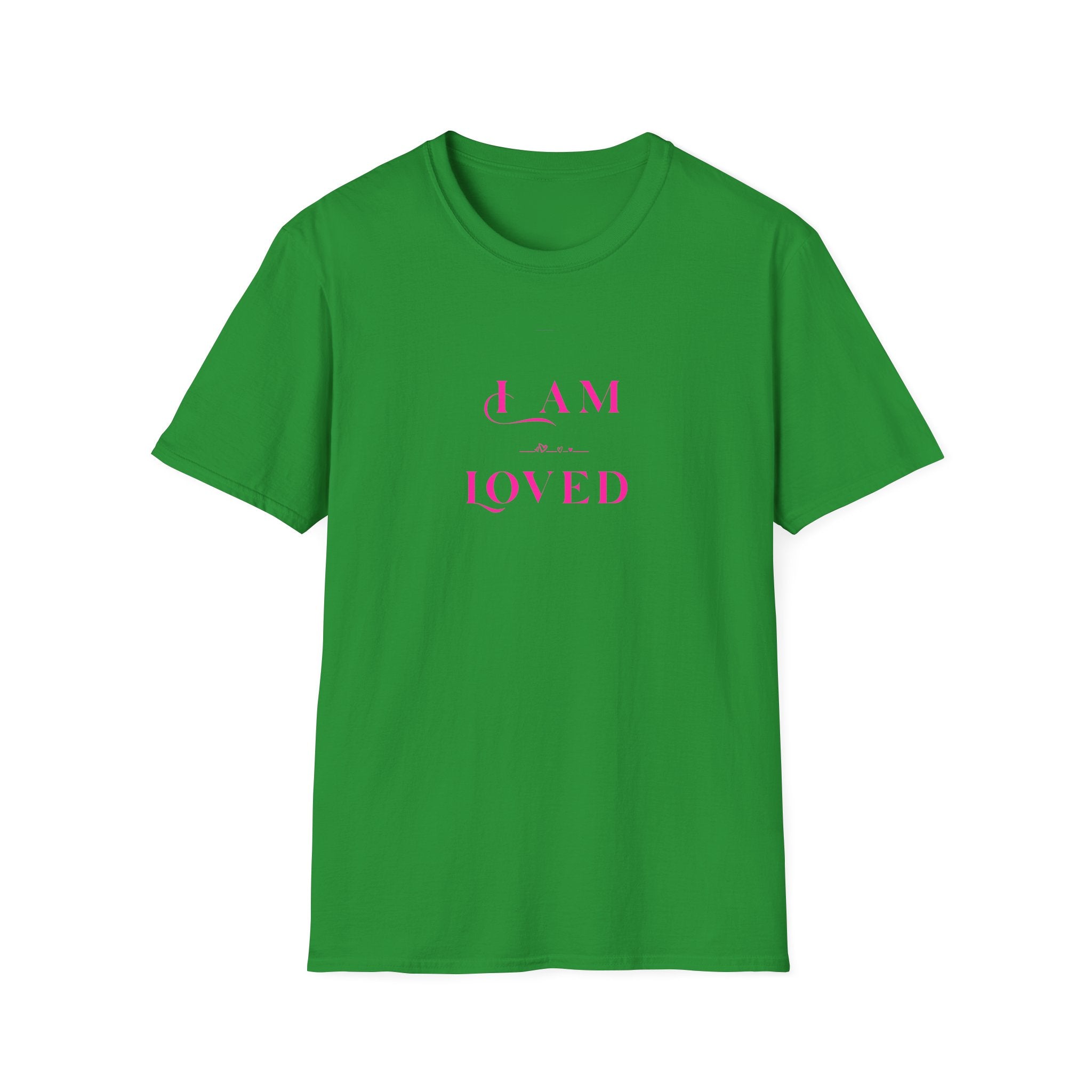 I Am Loved T‑Shirt — Pink Script Inspirational Tee