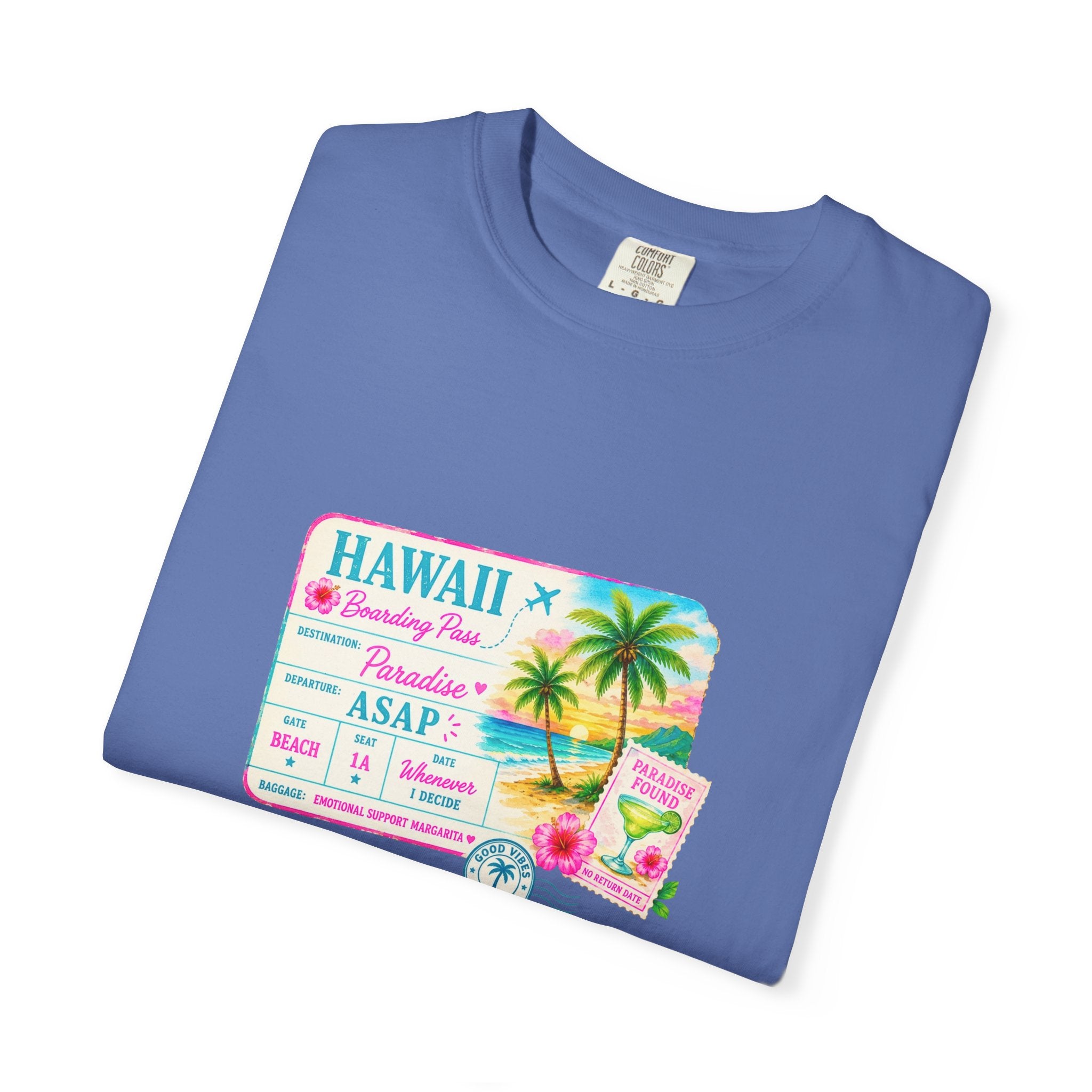 Hawaii Vacation Passport T-Shirt — Tropical Palm Retro Travel Tee