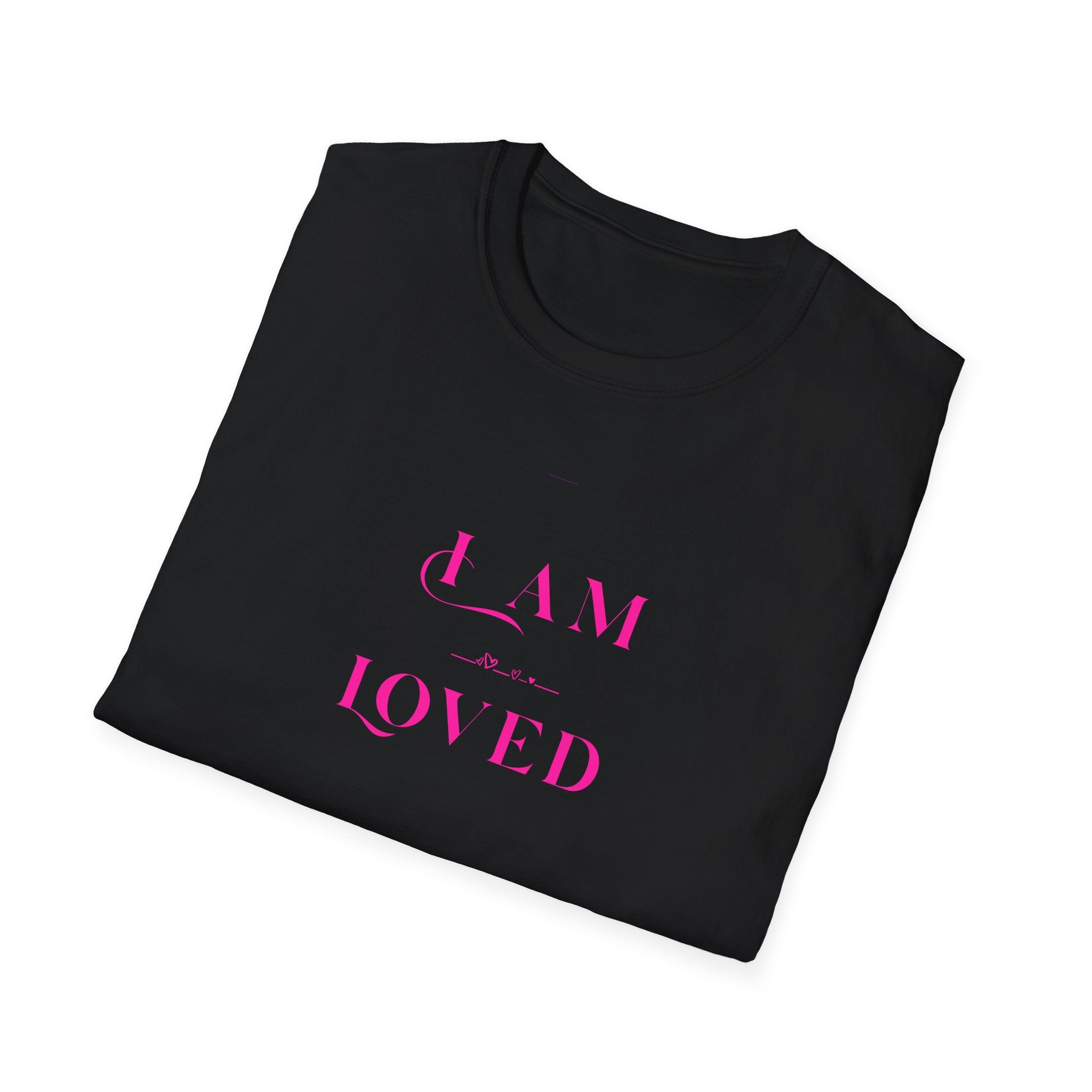 I Am Loved T‑Shirt — Pink Script Inspirational Tee