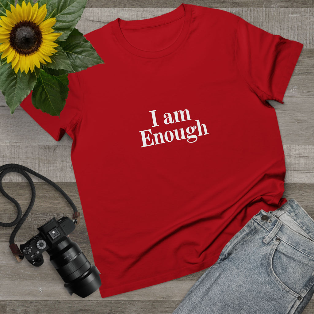 Women’s Tee — “I Am Enough” Minimalist Affirmation Shirt