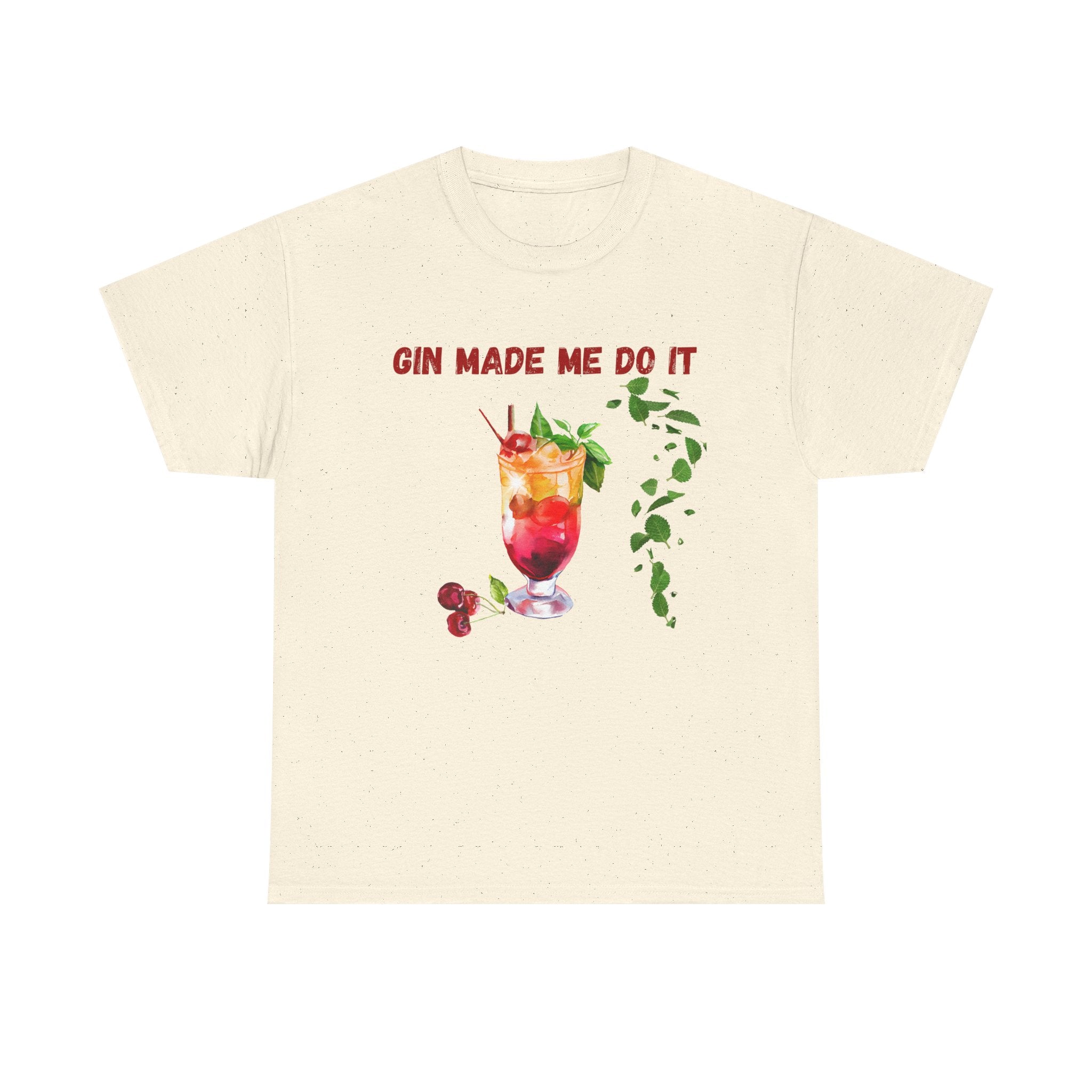 Gin Made Me Do It T-Shirt | Funny Cocktail Shirt | Unisex Graphic Tee for Summer Parties