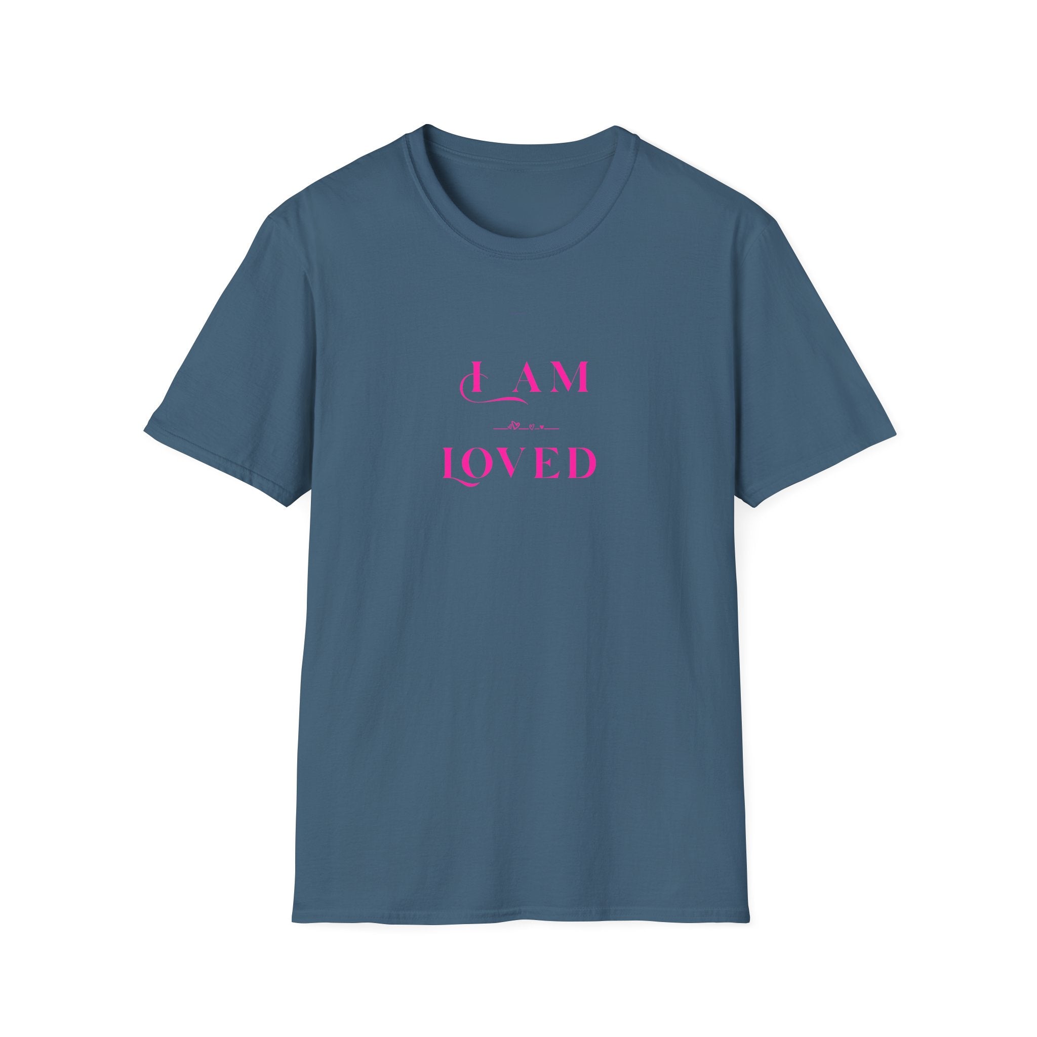 I Am Loved T‑Shirt — Pink Script Inspirational Tee