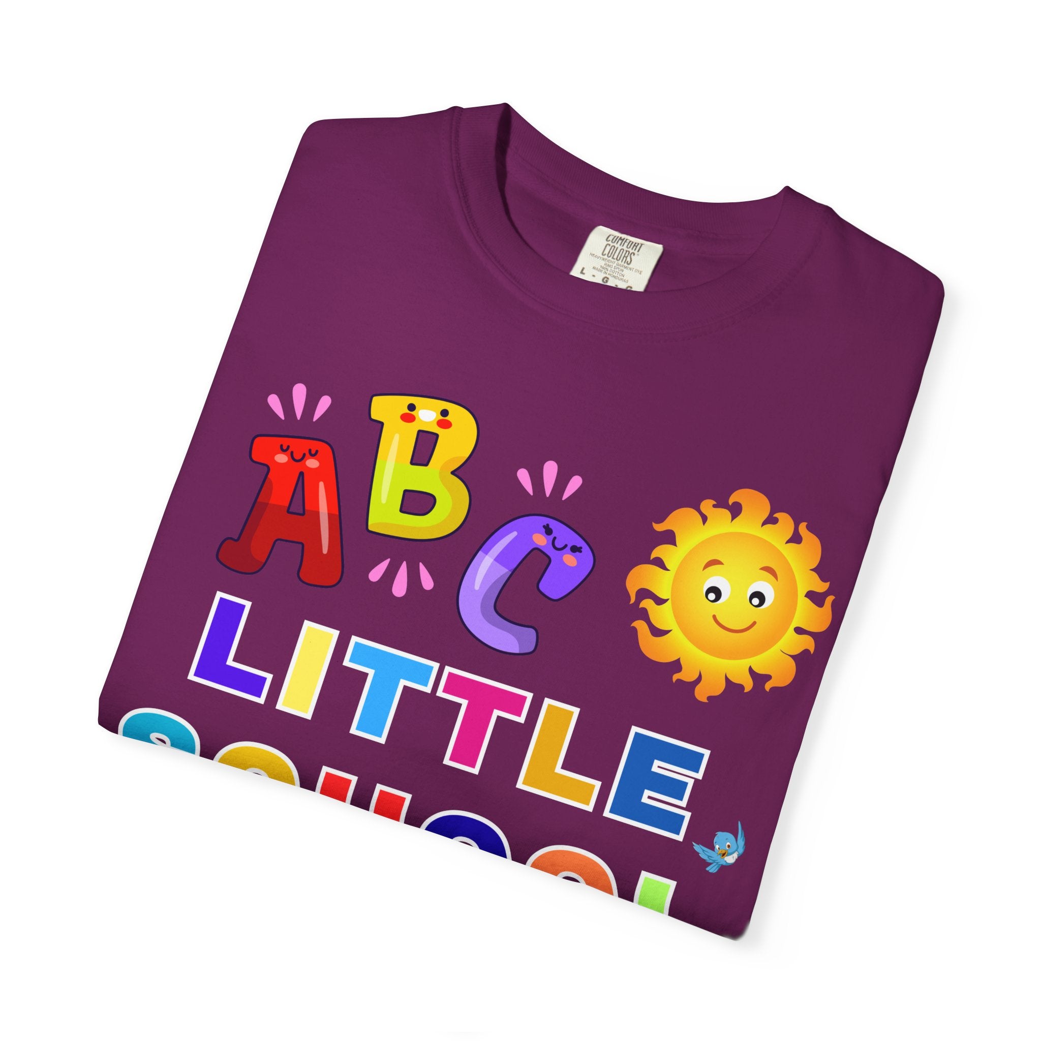ABC Little School Unisex Garment-Dyed T-Shirt, Kids Learning Apparel, Back to School Shirt, Educational Gift, Fun Classroom Wear