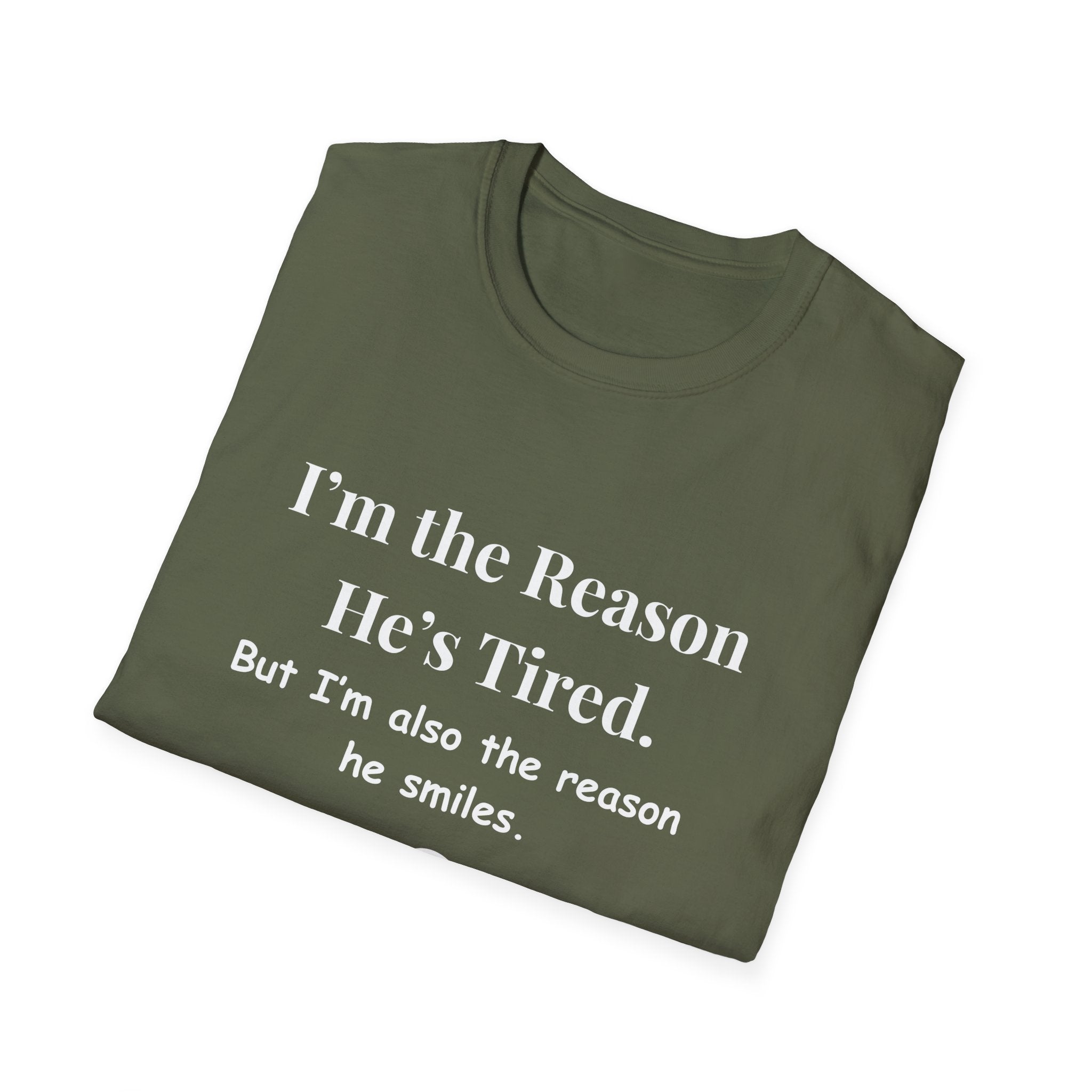 Funny Fathers Day Shirt Im the Reason Hes Tired Gift from Kids