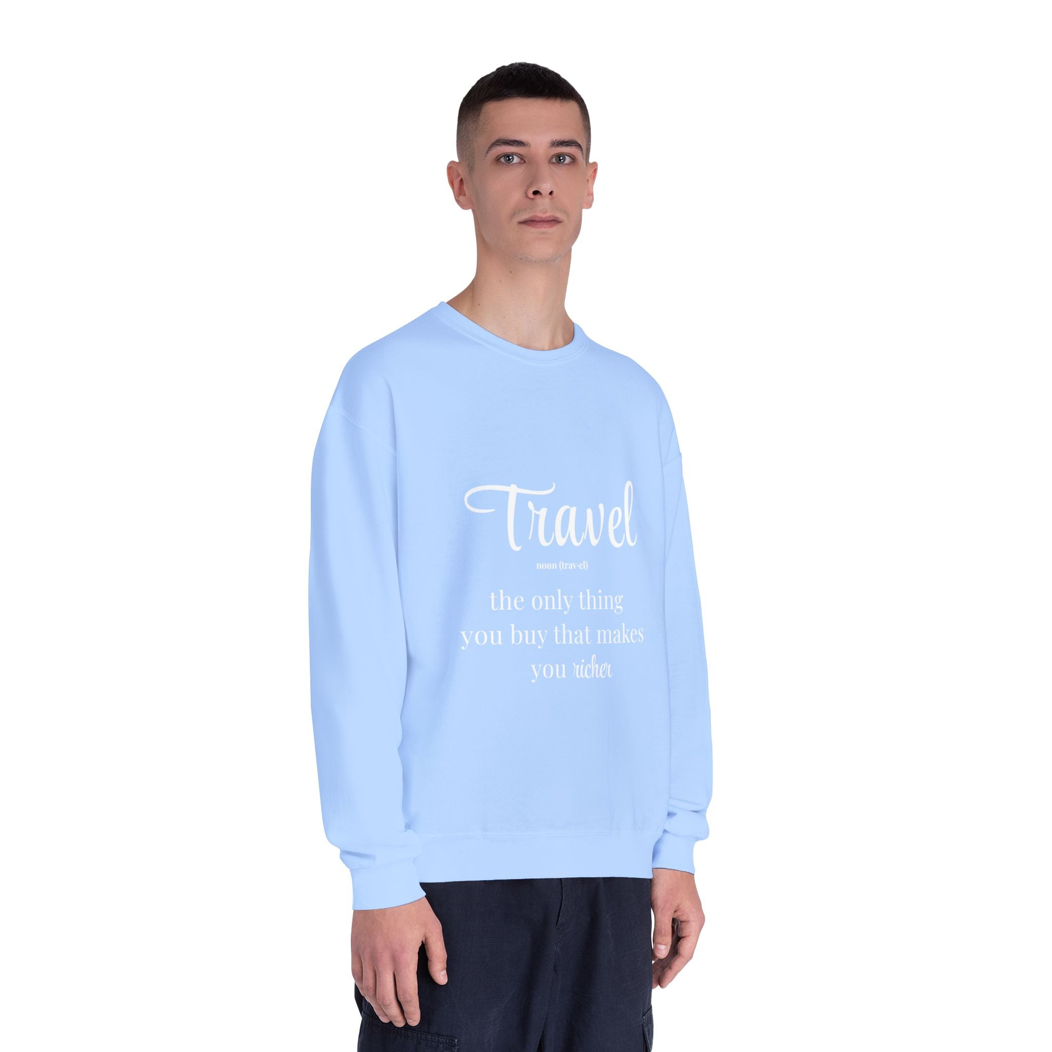 Classic White Crewneck Sweatshirt – Unisex Cozy Pullover