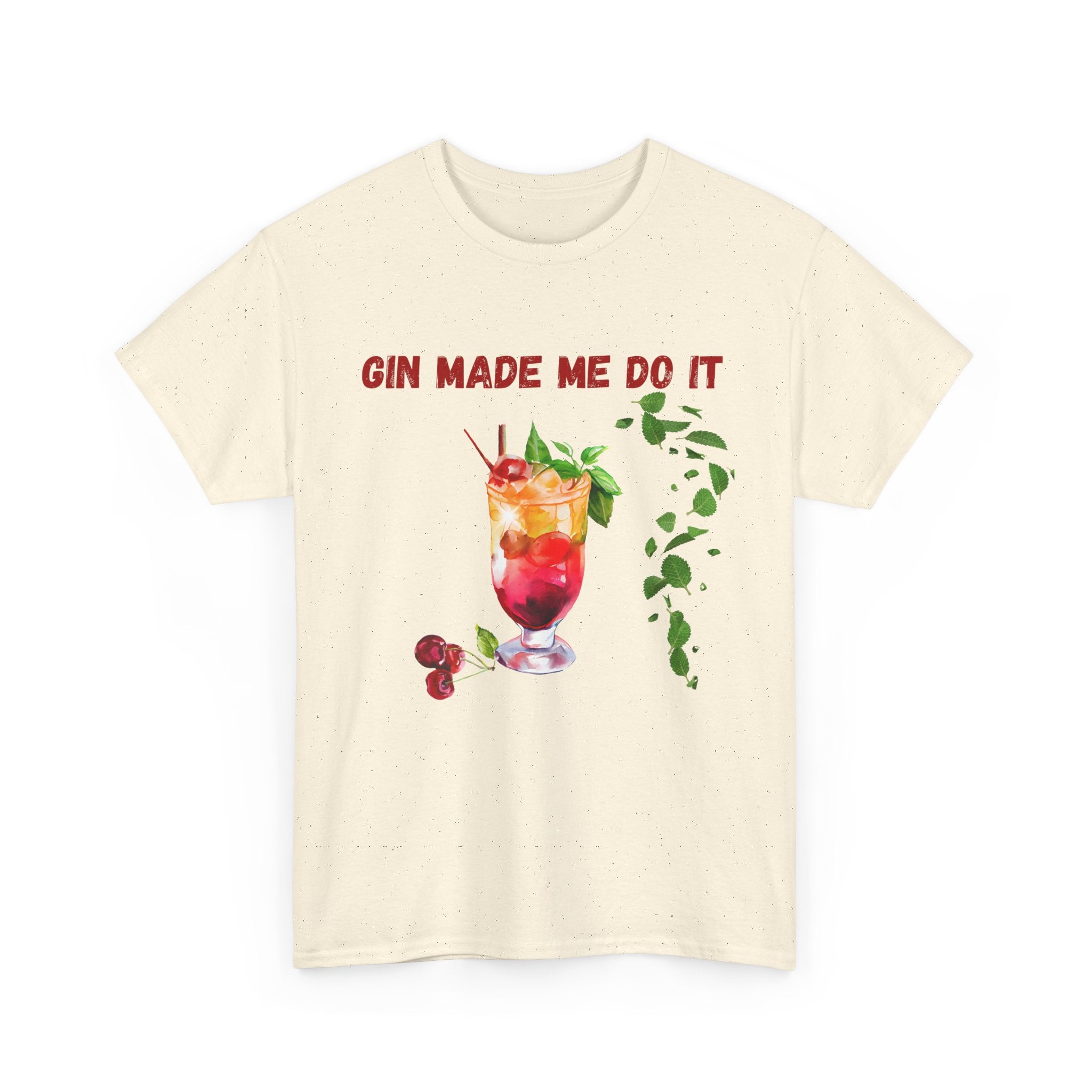 Gin Made Me Do It T-Shirt | Funny Cocktail Shirt | Unisex Graphic Tee for Summer Parties
