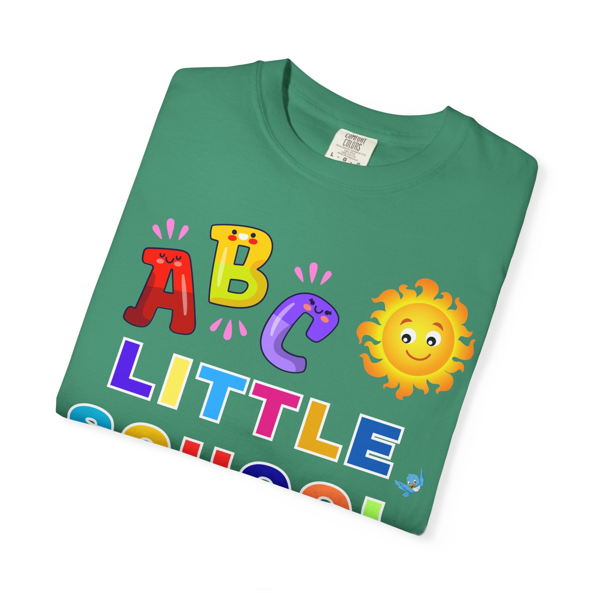 ABC Little School Unisex Garment-Dyed T-Shirt, Kids Learning Apparel, Back to School Shirt, Educational Gift, Fun Classroom Wear