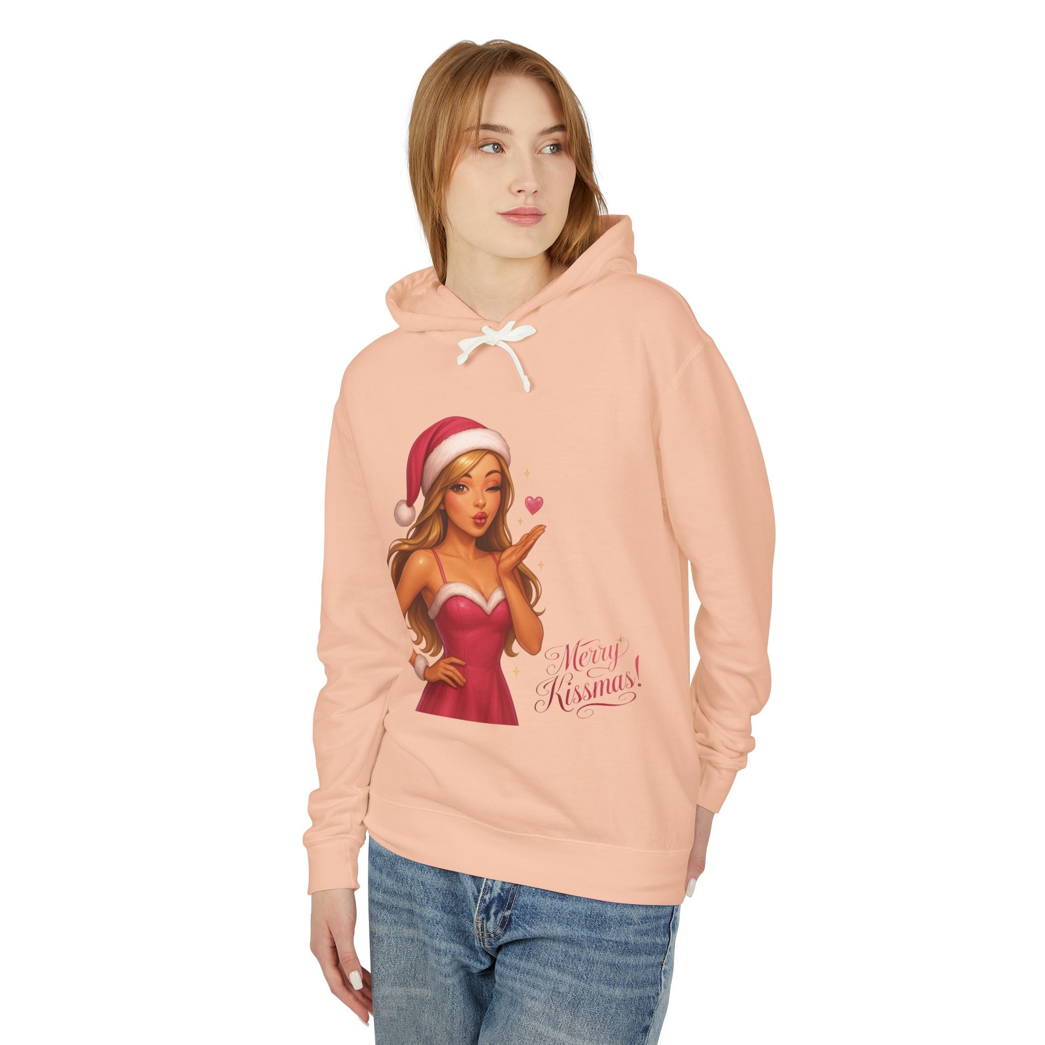 Pinup Santa Girl Christmas Hoodie | Merry Xmas Graphic Hoodie
