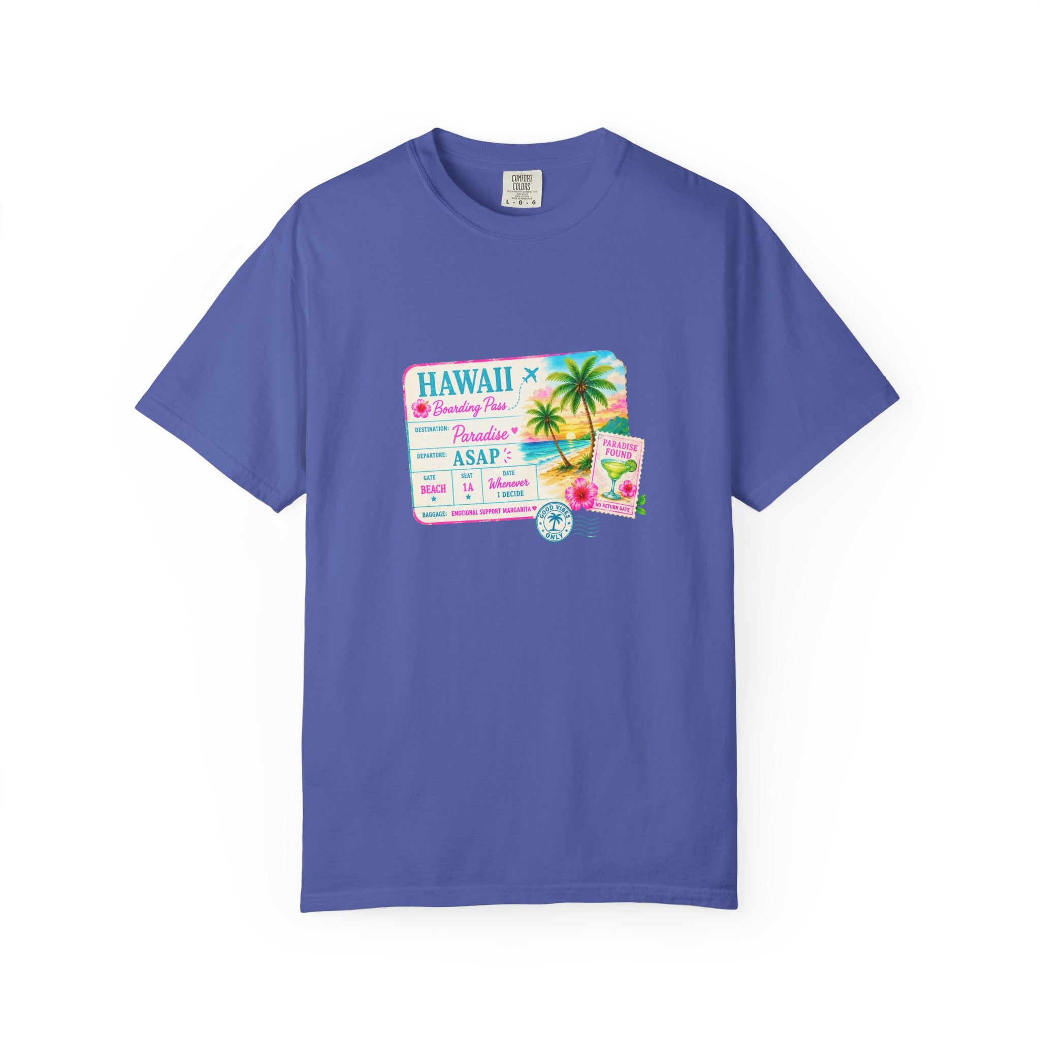 Hawaii Vacation Passport T-Shirt — Tropical Palm Retro Travel Tee
