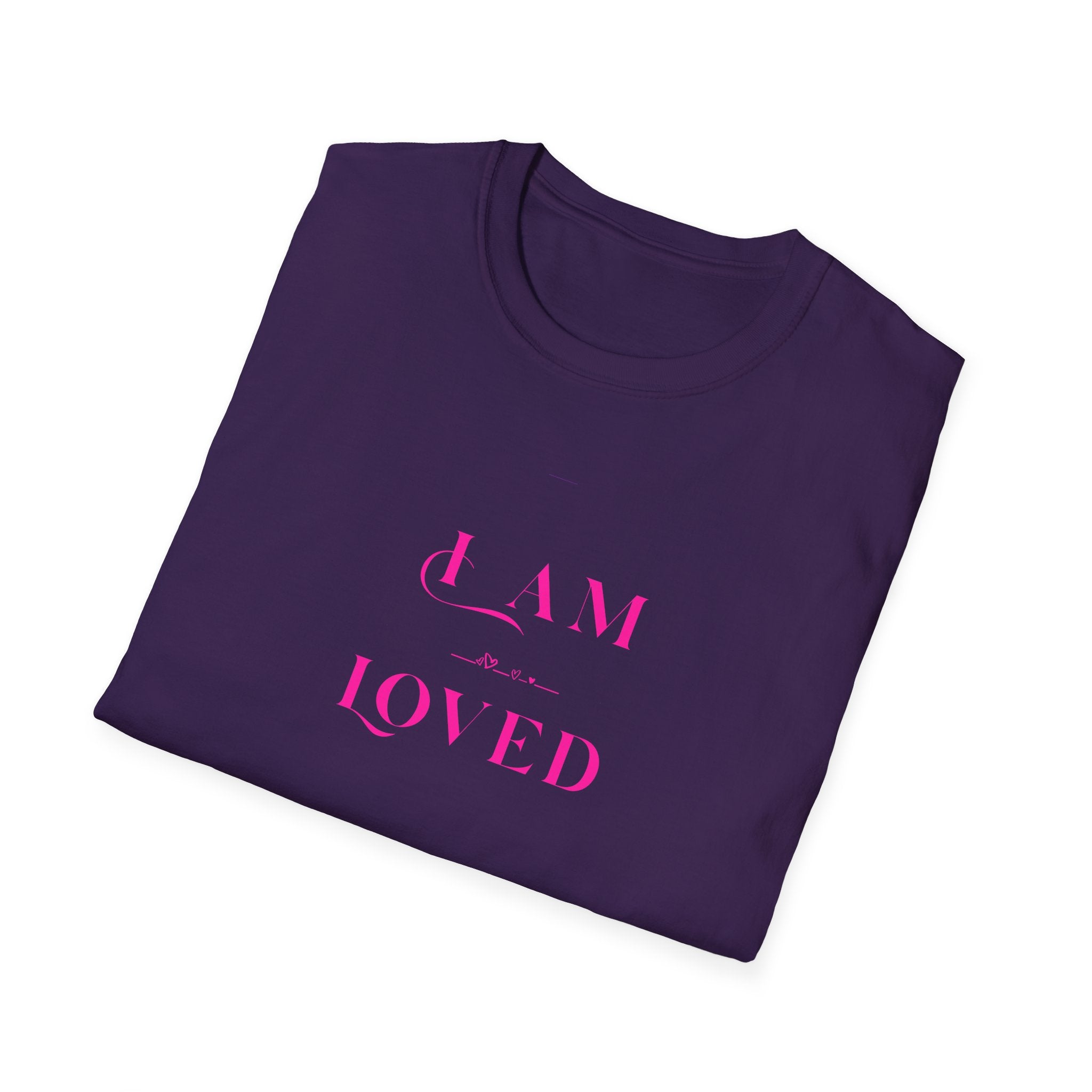 I Am Loved T‑Shirt — Pink Script Inspirational Tee