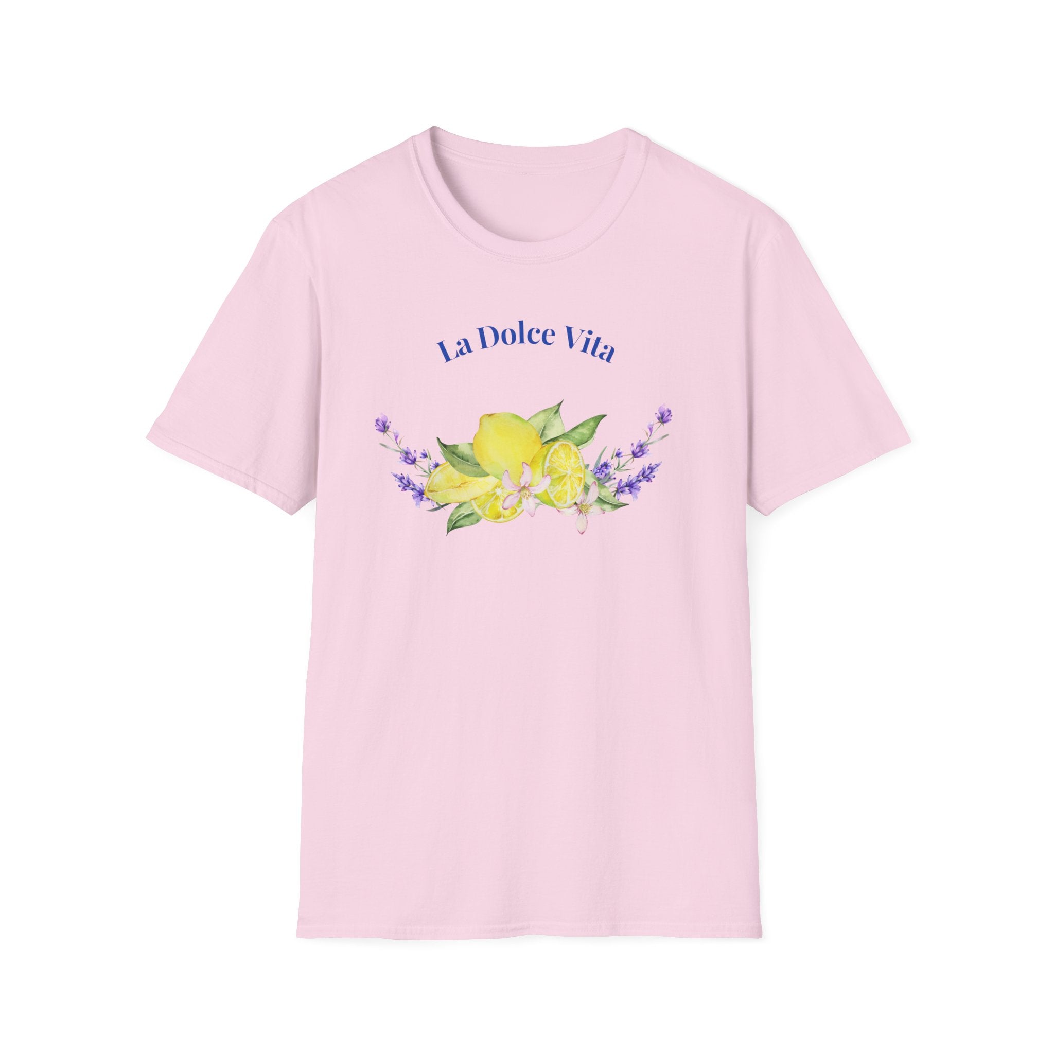 La Dolce Vita Graphic Tee | Floral Lemon & Lavender T-Shirt | Unisex Softstyle.