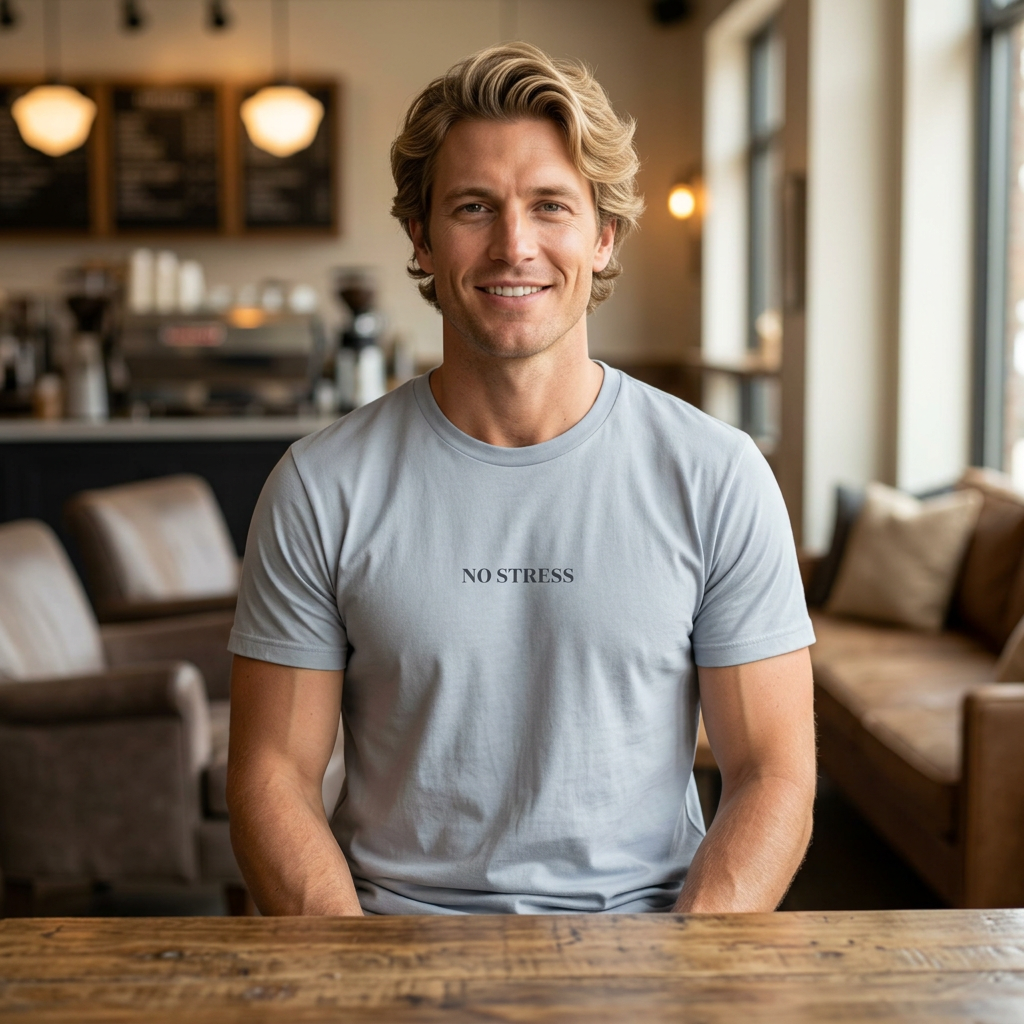 No Stress T-Shirt | Minimalist Graphic Tee | Positive Mindset Shirt | Aesthetic Unisex T-Shirt | Relaxed Lifestyle Apparel