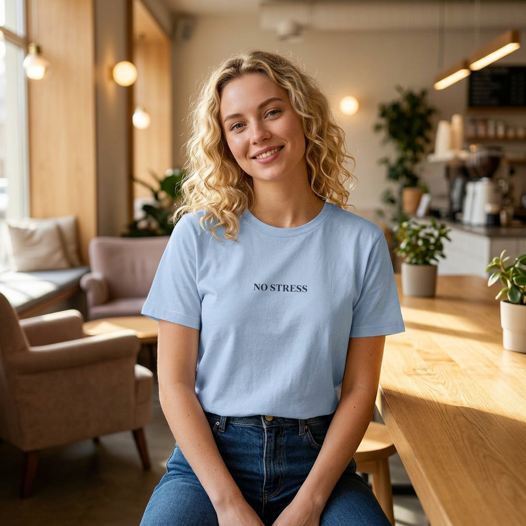 No Stress T-Shirt | Minimalist Graphic Tee | Positive Mindset Shirt | Aesthetic Unisex T-Shirt | Relaxed Lifestyle Apparel