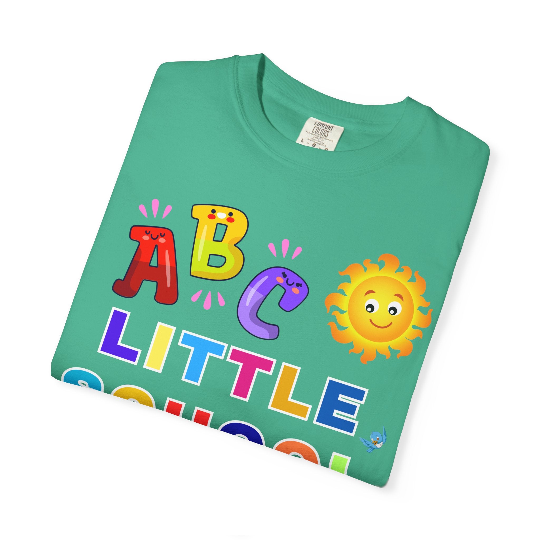 ABC Little School Unisex Garment-Dyed T-Shirt, Kids Learning Apparel, Back to School Shirt, Educational Gift, Fun Classroom Wear