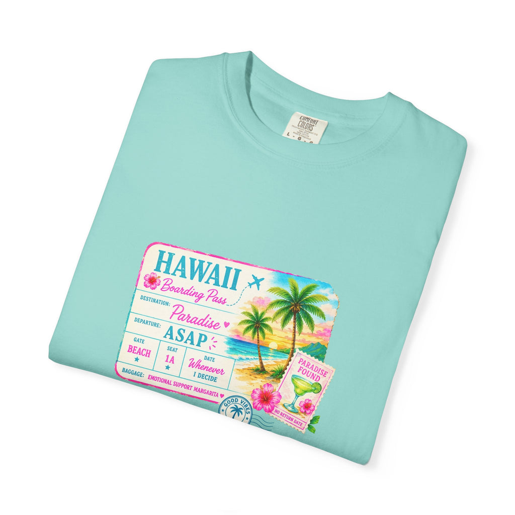 Hawaii Vacation Passport T-Shirt — Tropical Palm Retro Travel Tee