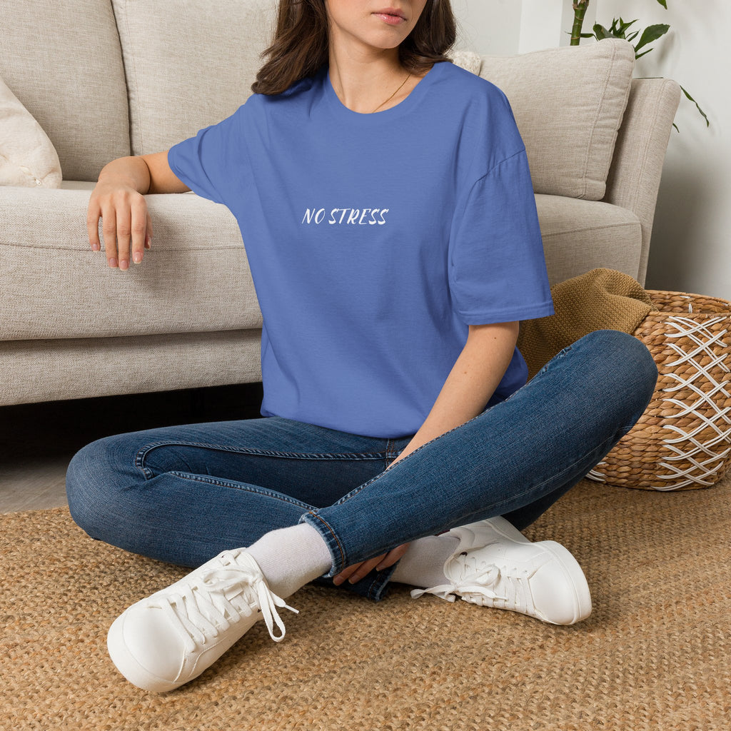 No Stress Tee | Minimalist Quote Shirt | Casual Everyday Graphic T-Shirt