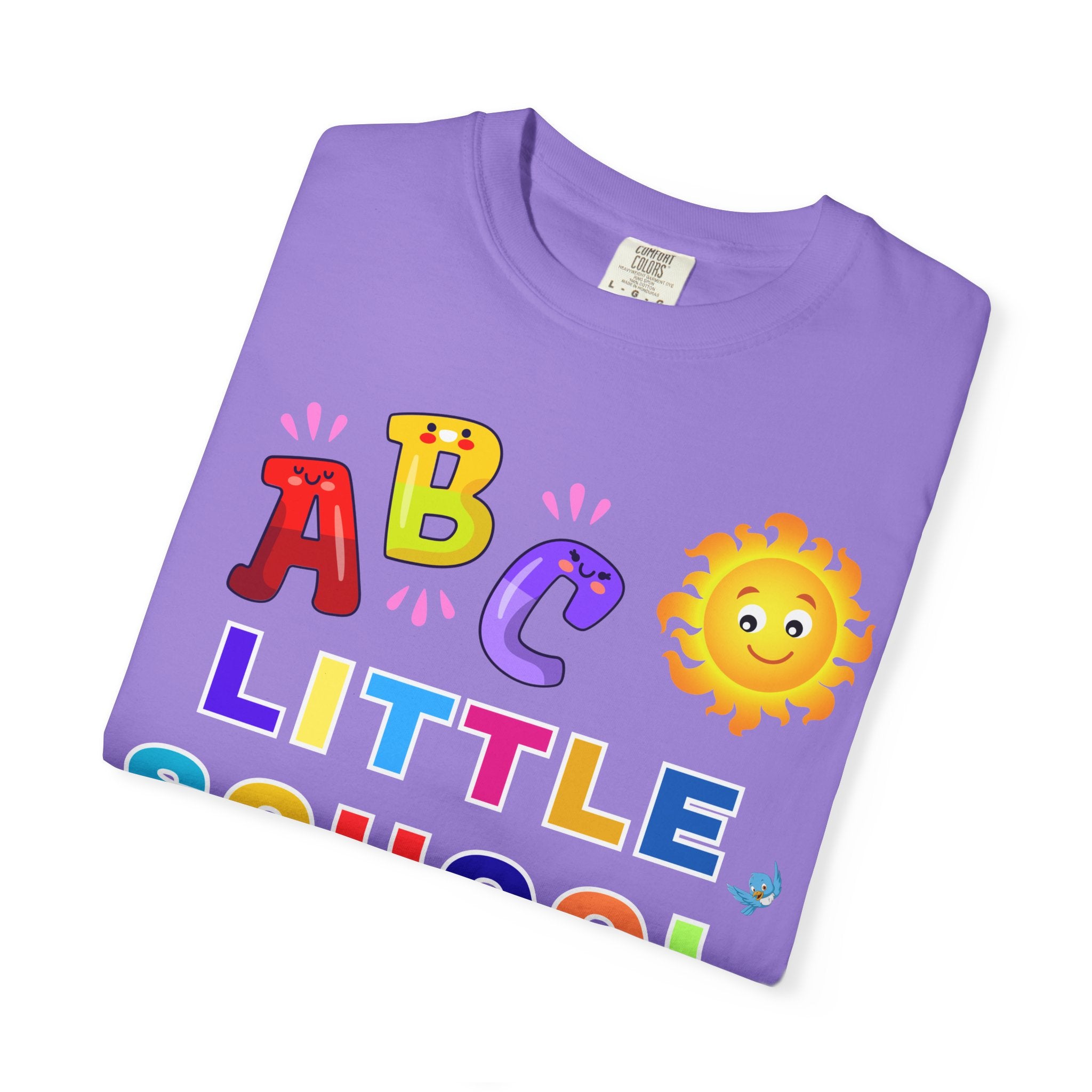 ABC Little School Unisex Garment-Dyed T-Shirt, Kids Learning Apparel, Back to School Shirt, Educational Gift, Fun Classroom Wear