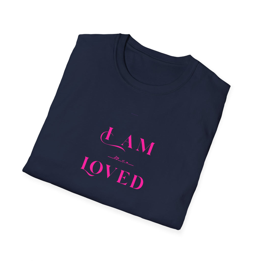 I Am Loved T‑Shirt — Pink Script Inspirational Tee