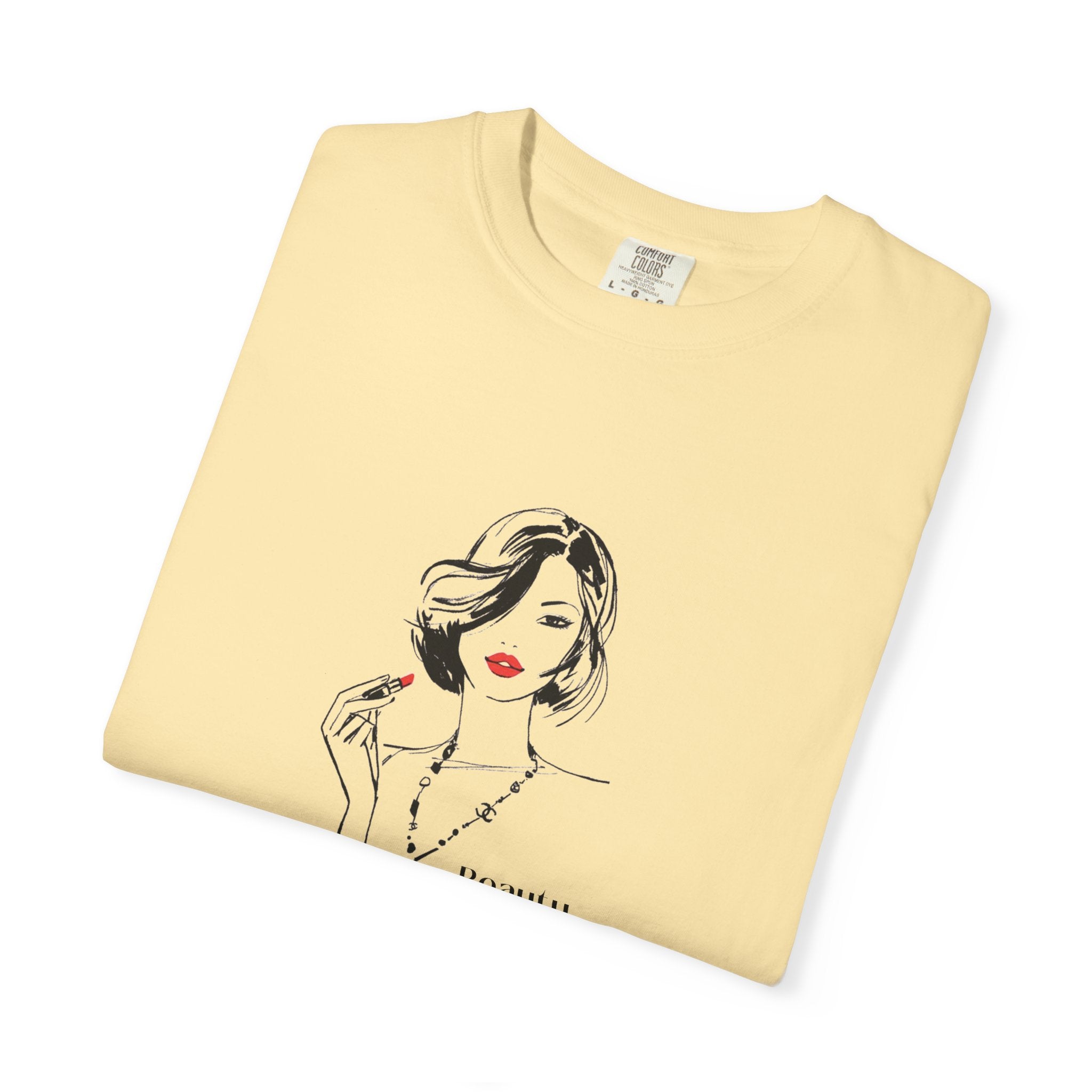 Minimalist Fashion Illustration T-Shirt — 'Beauty Matters' Graphic Tee