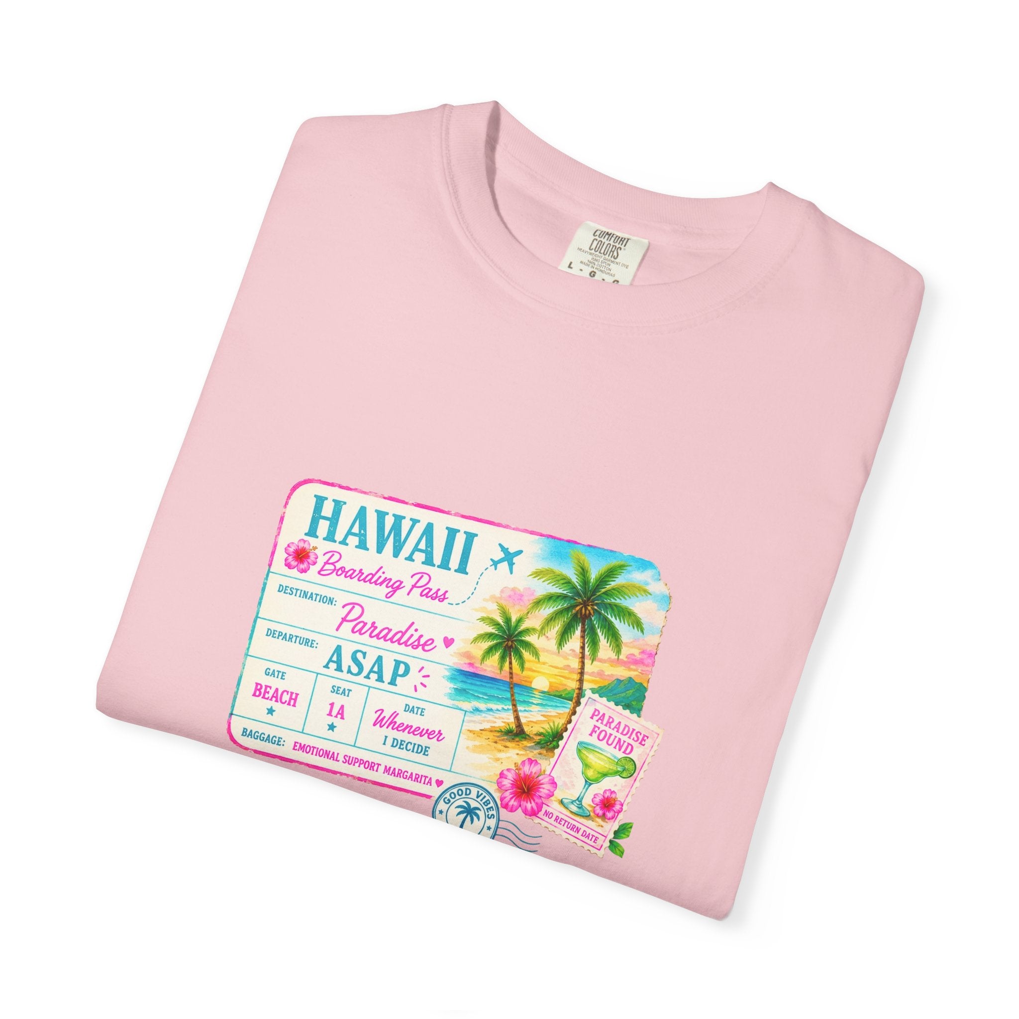 Hawaii Vacation Passport T-Shirt — Tropical Palm Retro Travel Tee