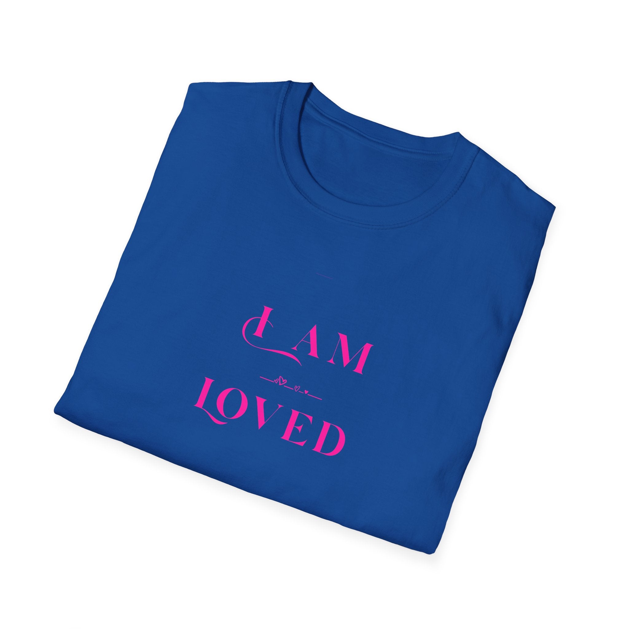 I Am Loved T‑Shirt — Pink Script Inspirational Tee