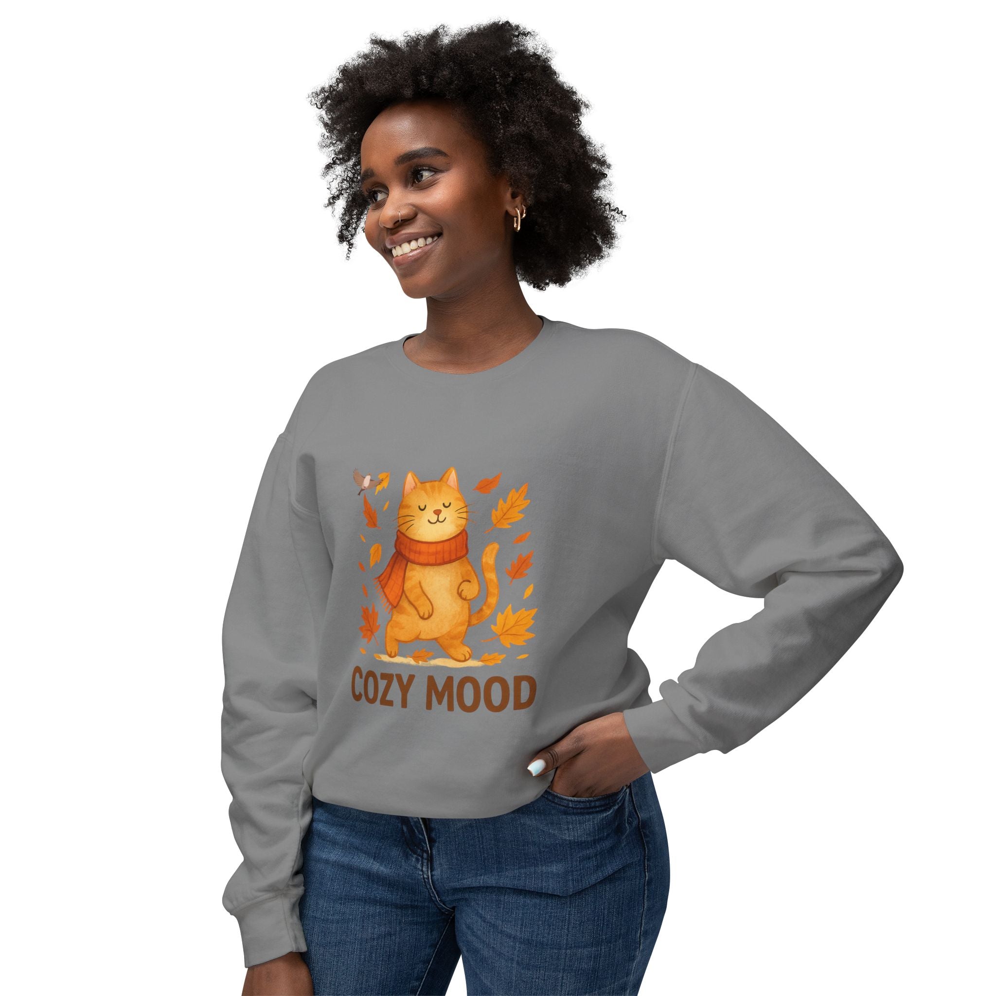 Cozy Cat Lover Crewneck Sweatshirt – Unisex Fall Pullover, Casual Wear & Gift Idea
