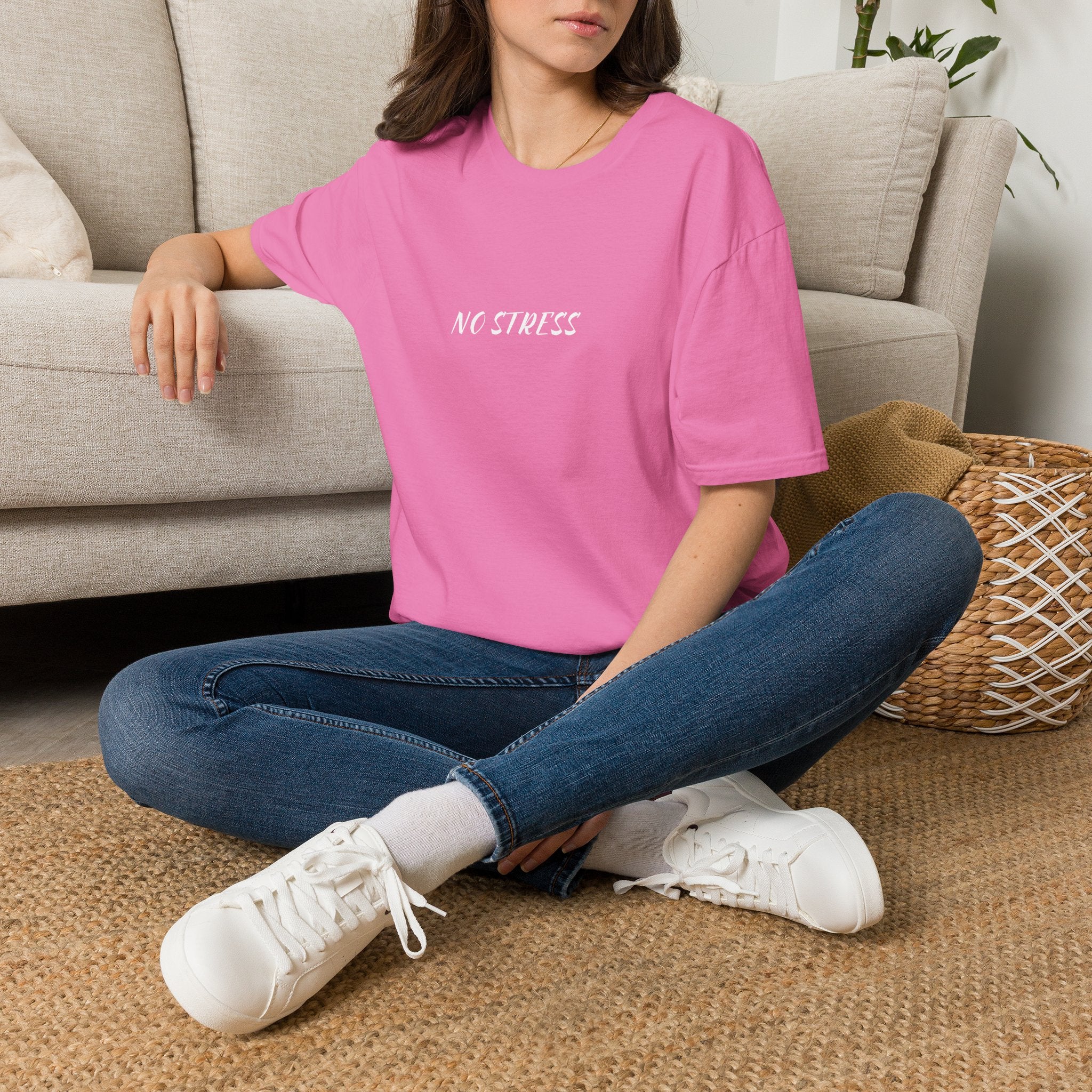 No Stress Tee | Minimalist Quote Shirt | Casual Everyday Graphic T-Shirt